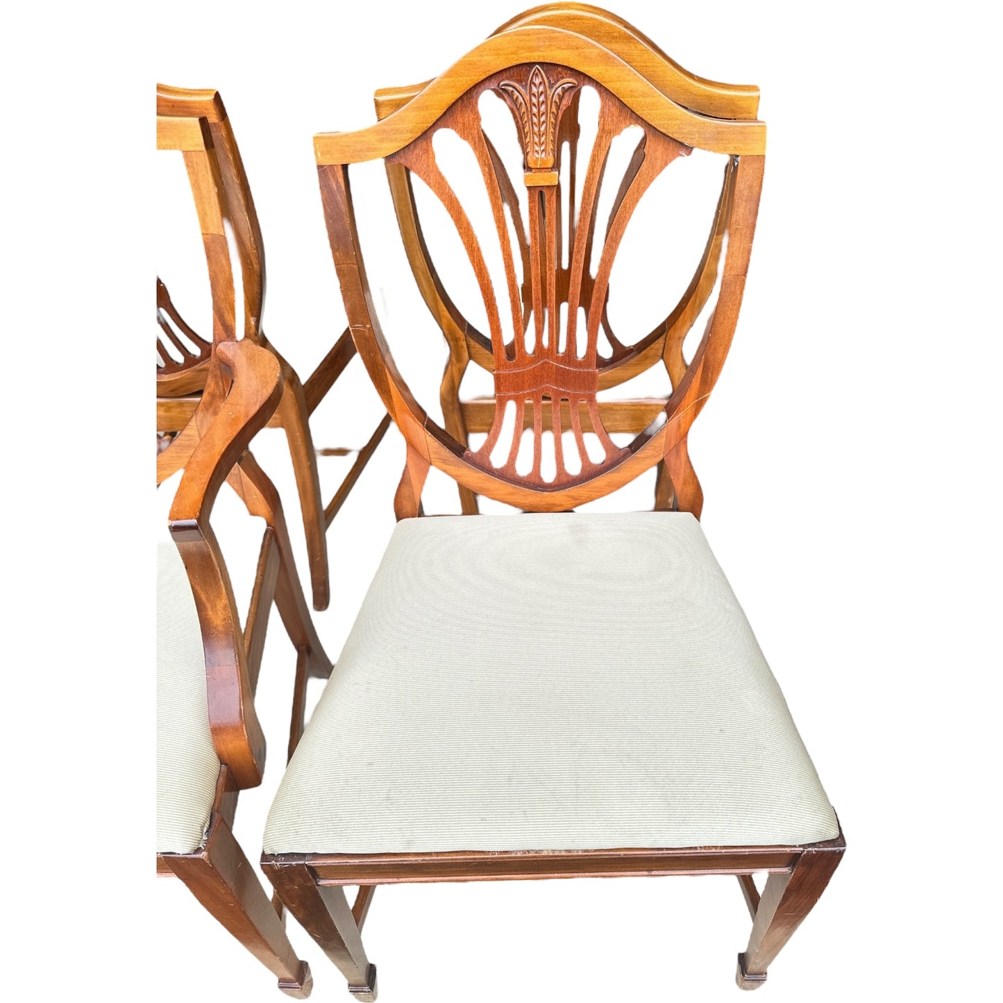 Set of 5 Shield-Back Hepplewhite-Style Dining Chairs