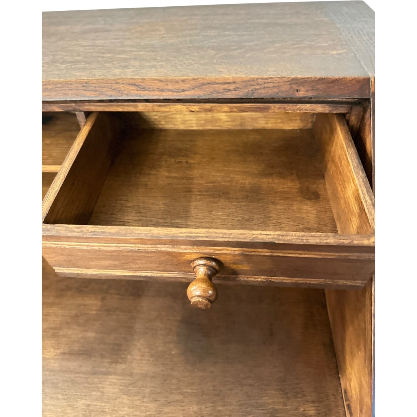 Antique French Provincial Oak Drop-Front Secretary Desk