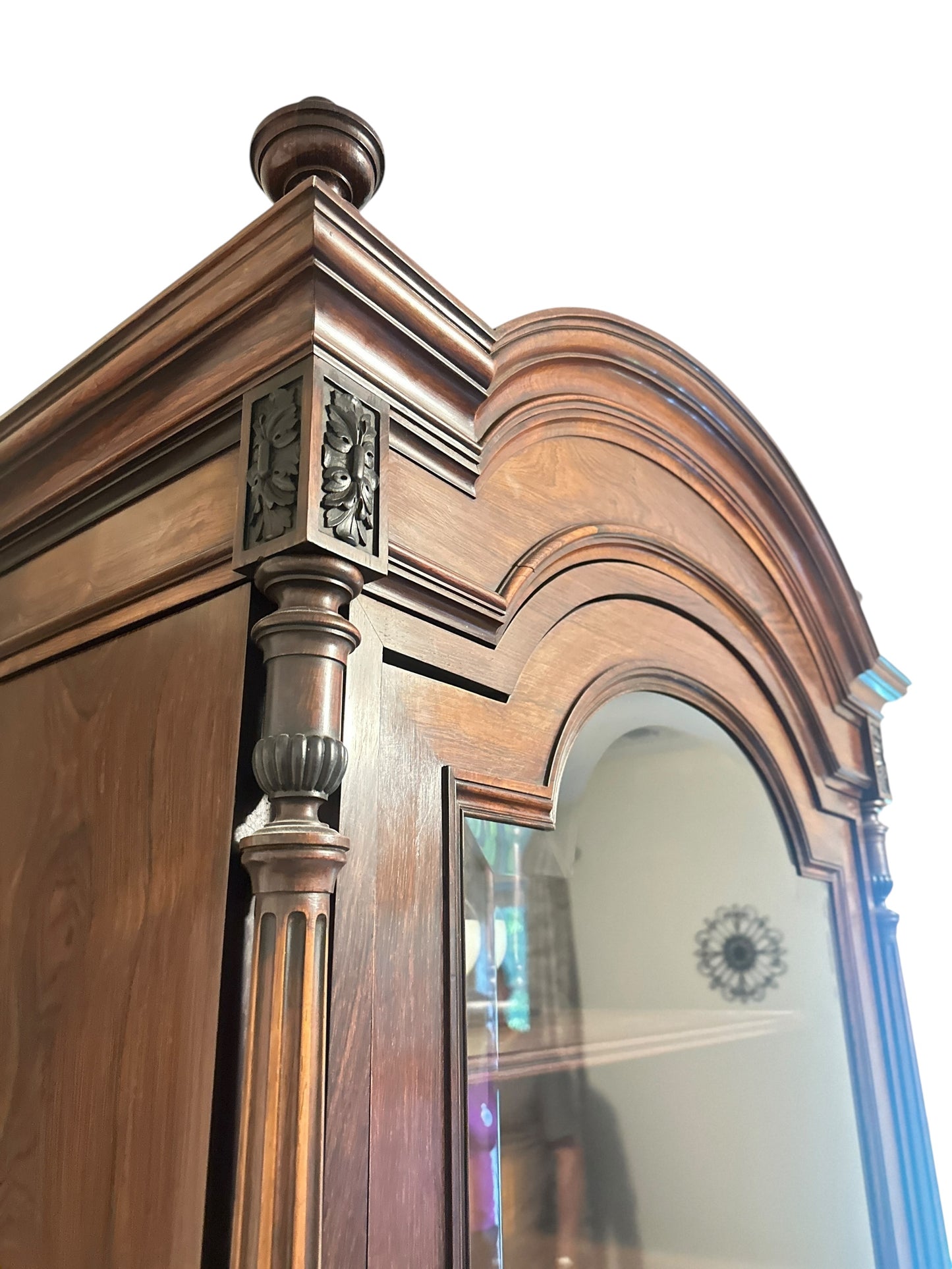 Antique French Renaissance Revival Glass-Front Display Cabinet