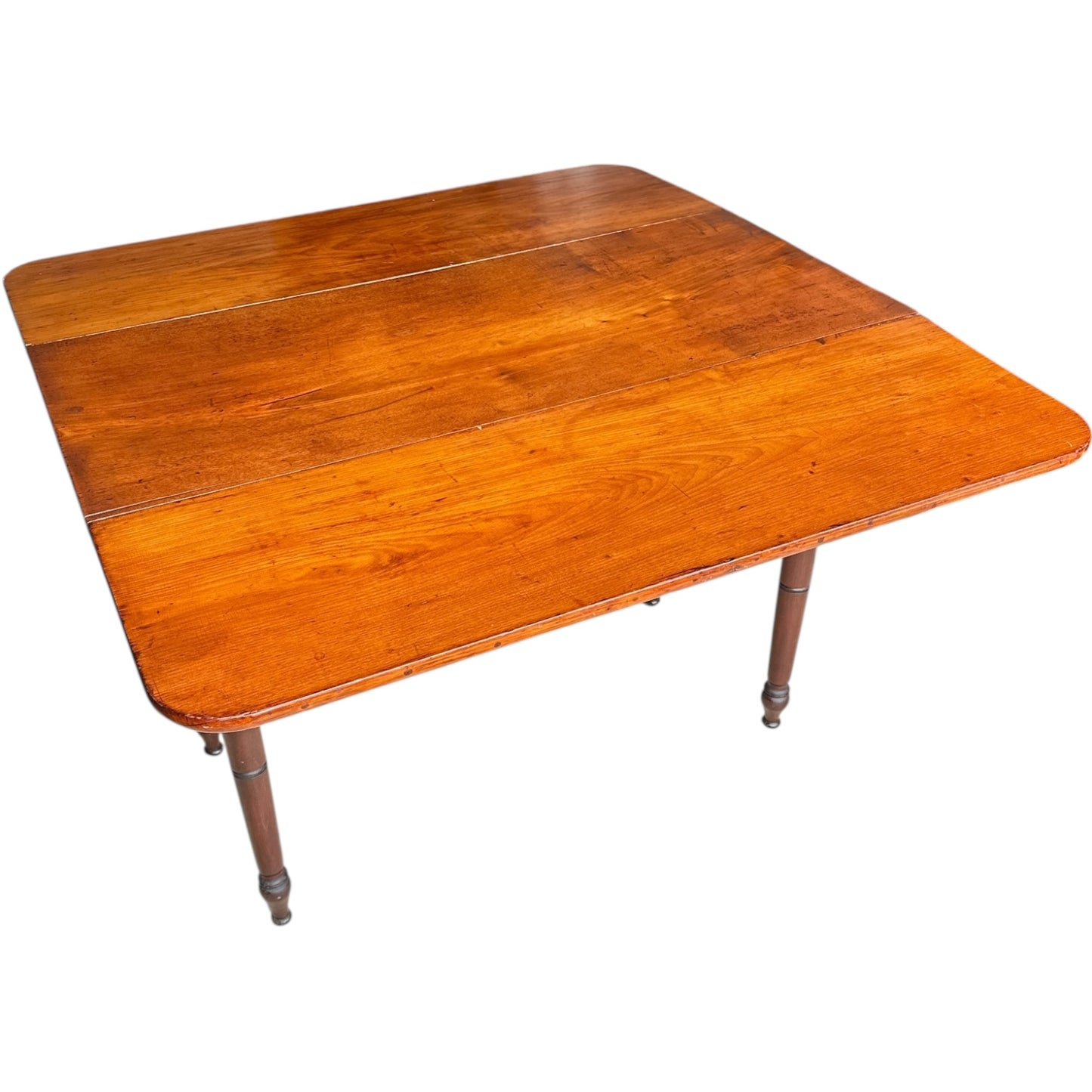 Antique Cherry Drop-Leaf Table with Turned Legs
