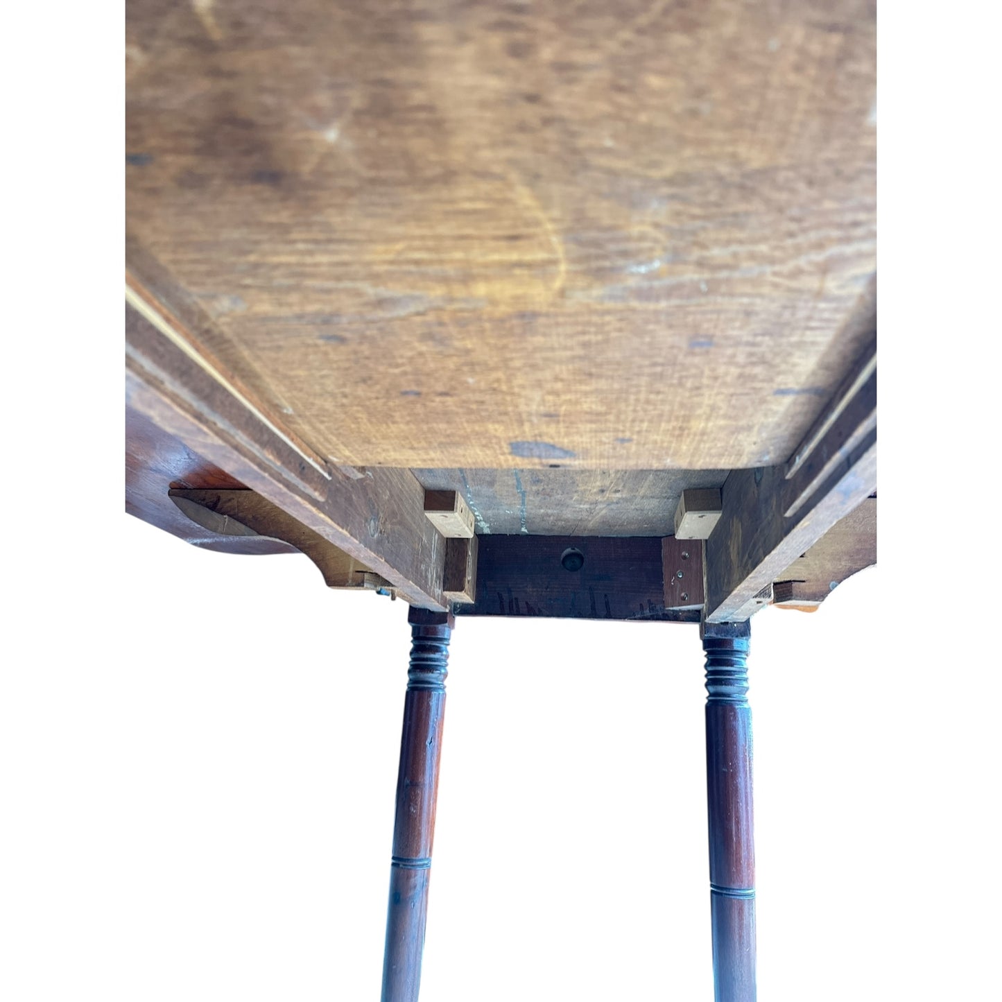 Antique Cherry Drop-Leaf Table with Turned Legs