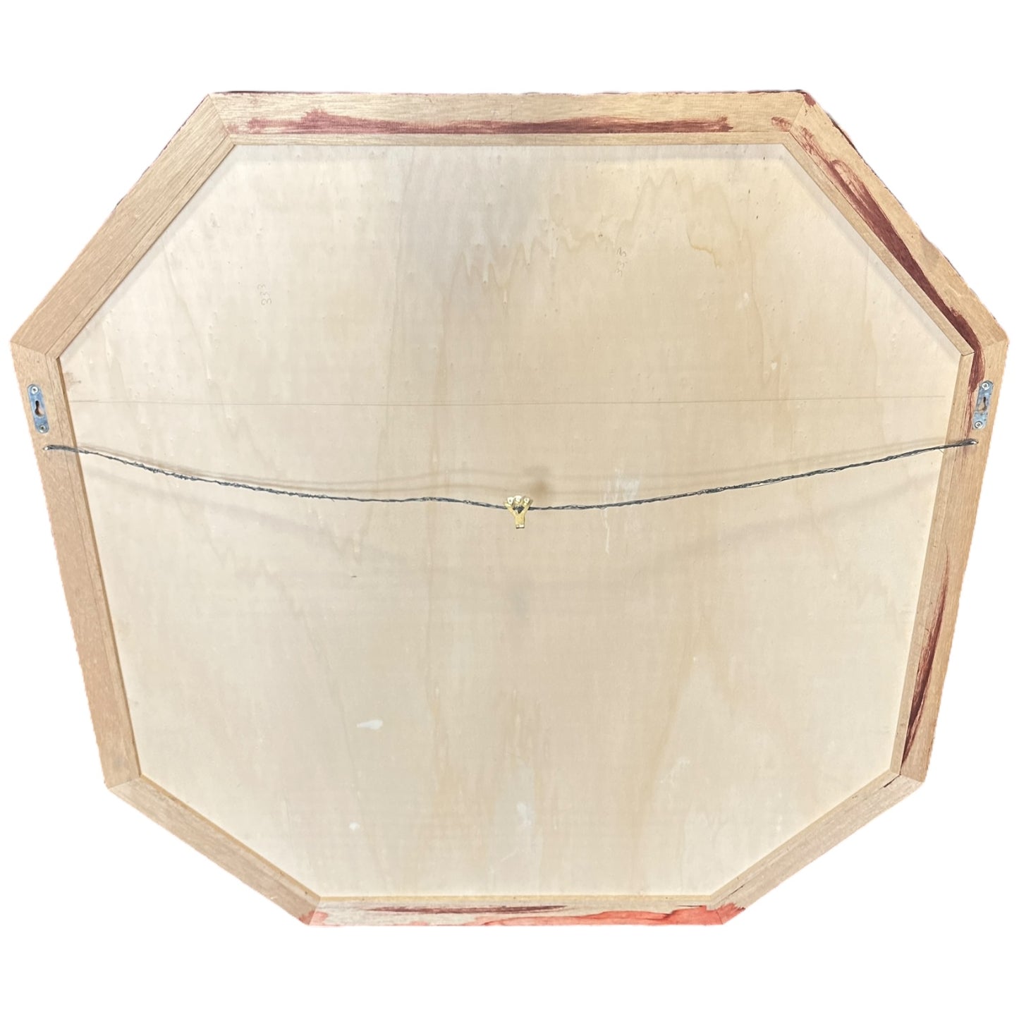 Pair of Large Octagonal Wood-Framed Art Deco Wall Mirrors