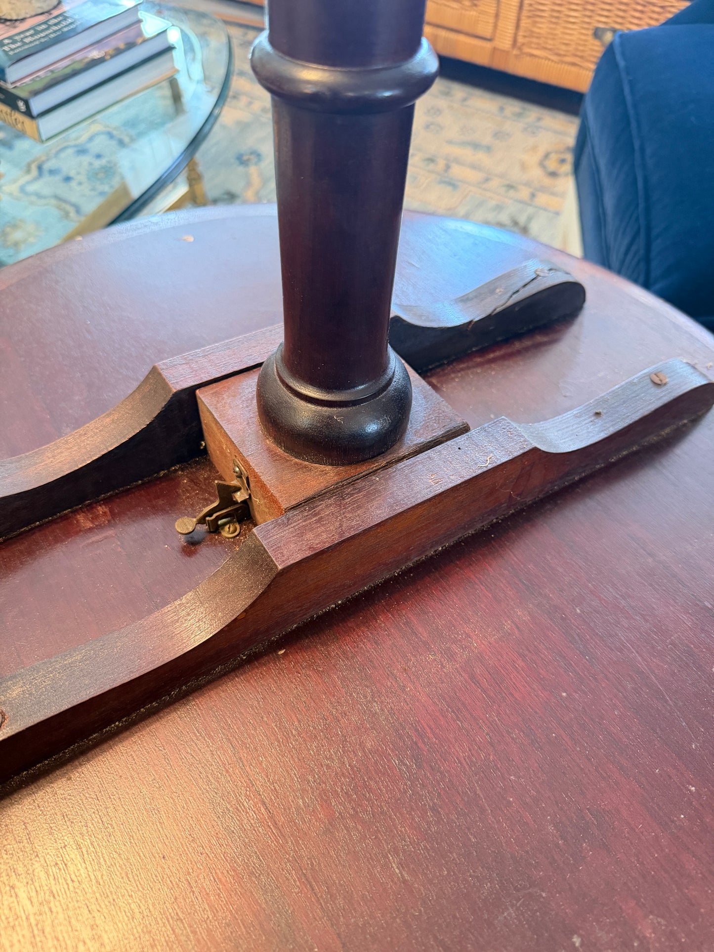 Antique Tilt Mahogany Table with inlay