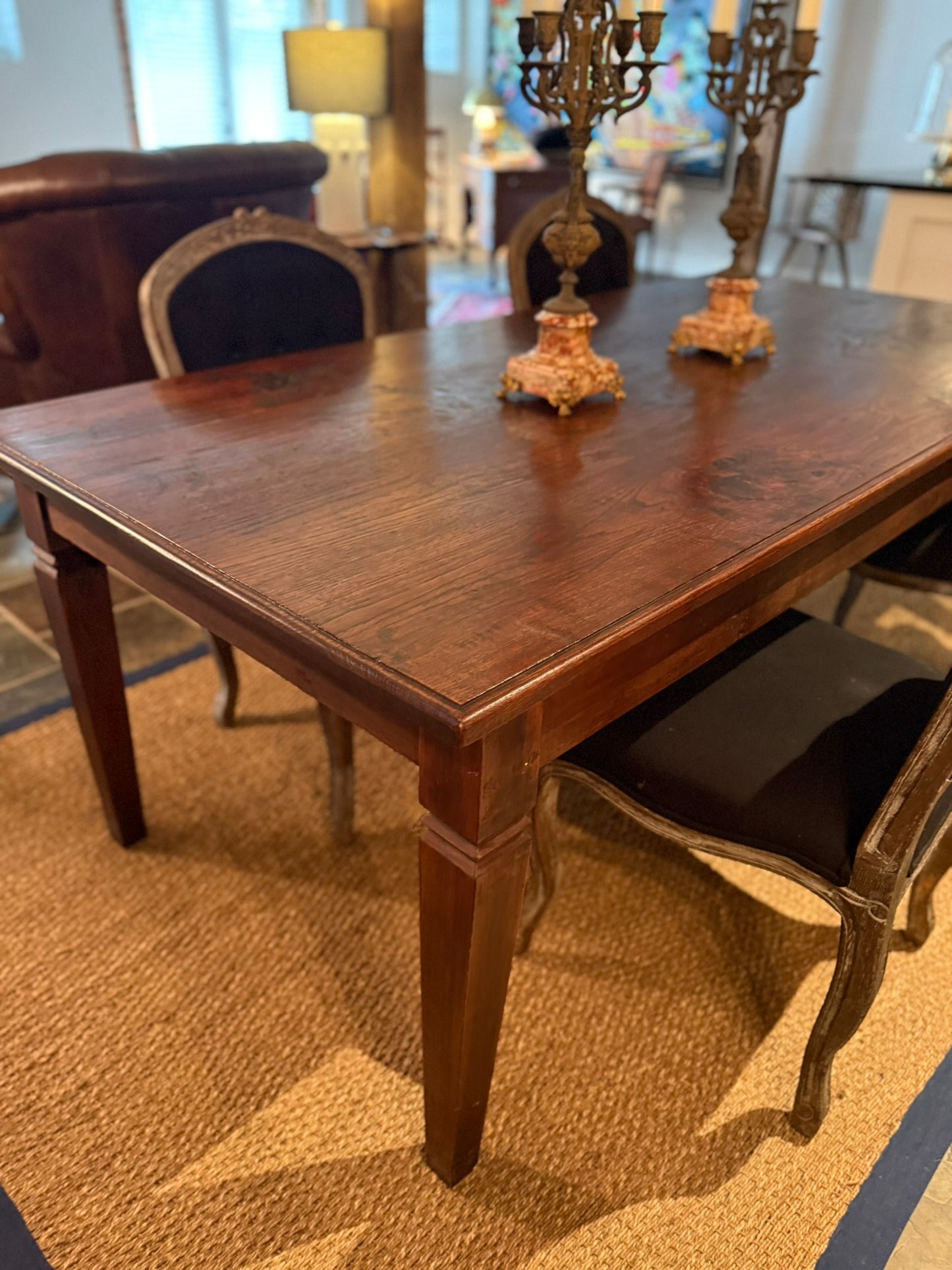 Restoration Hardware Set of 4 Dining Chairs- Black Upholstered