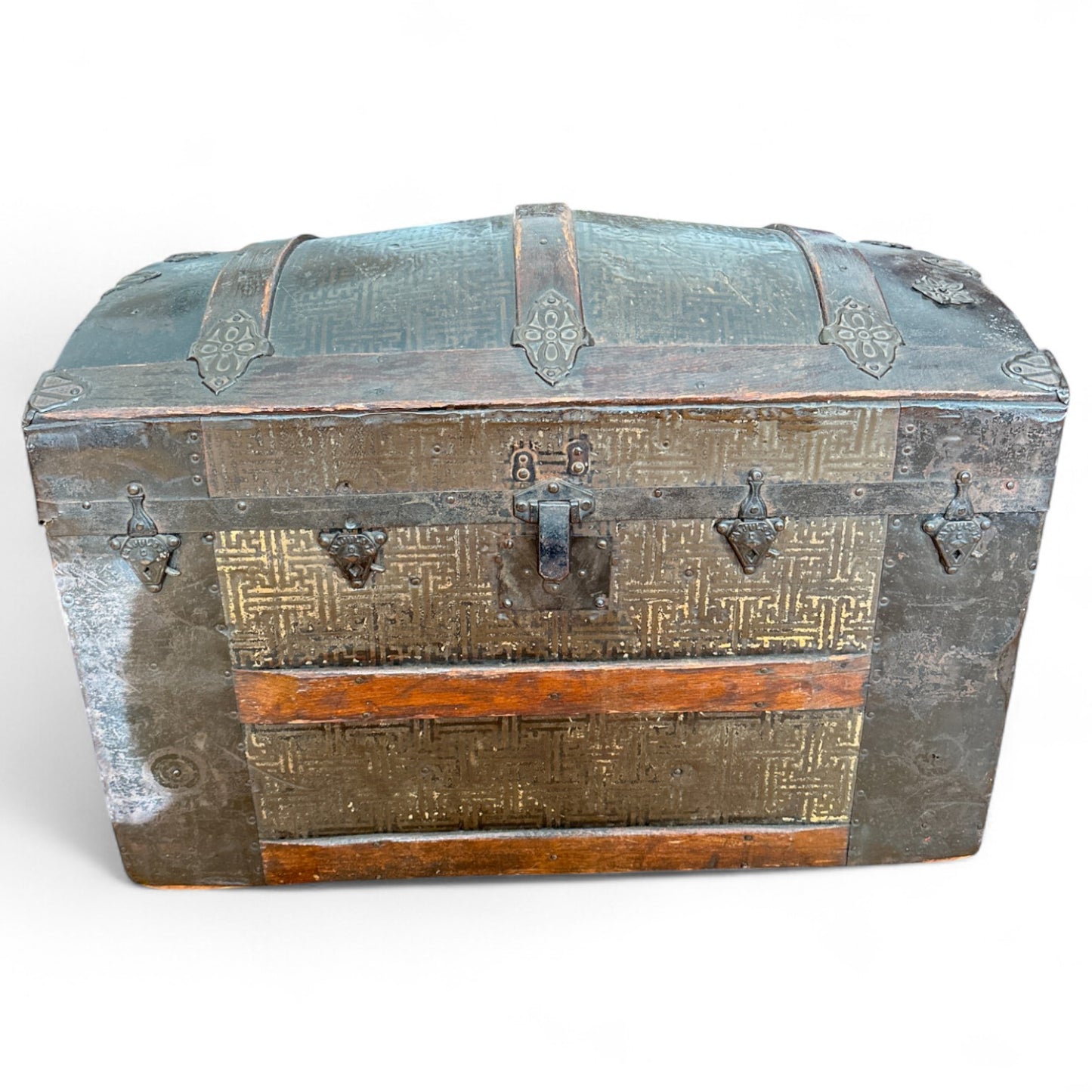 Antique Domed Steamer Trunk