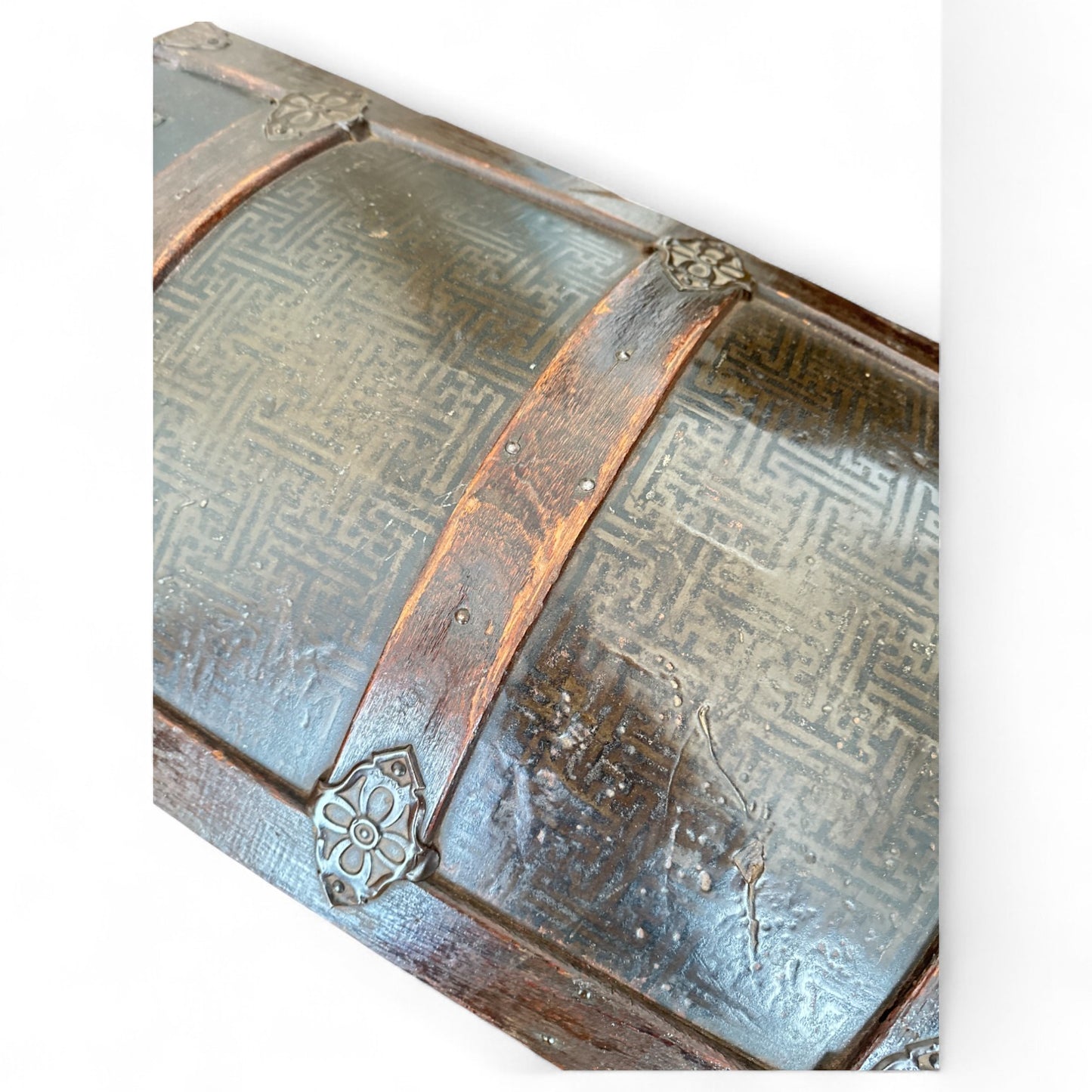 Antique Domed Steamer Trunk