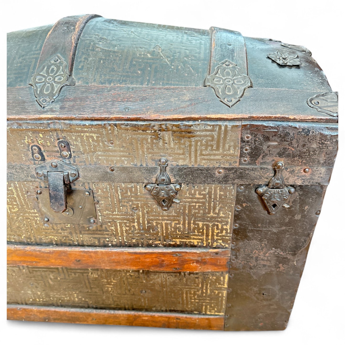 Antique Domed Steamer Trunk