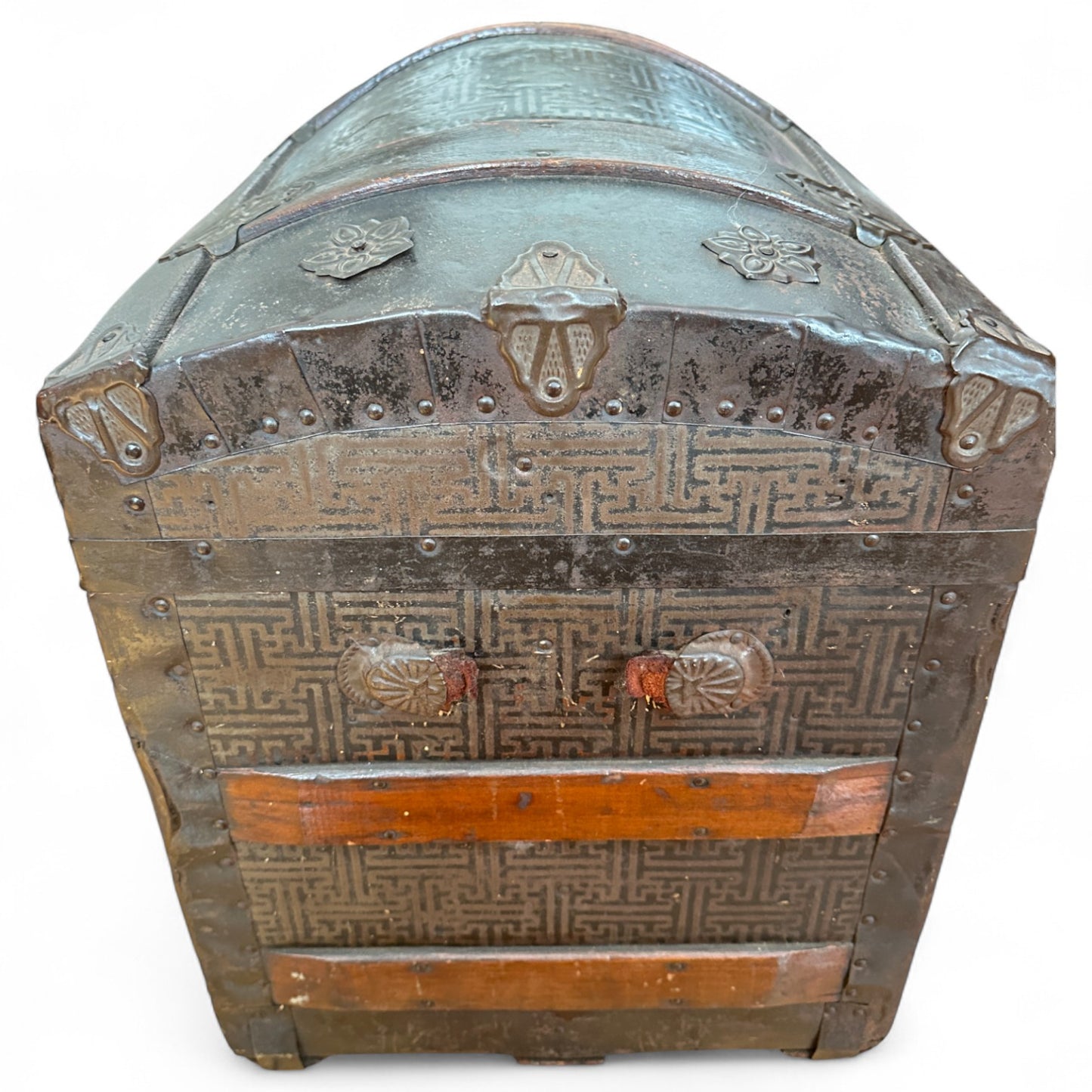 Antique Domed Steamer Trunk