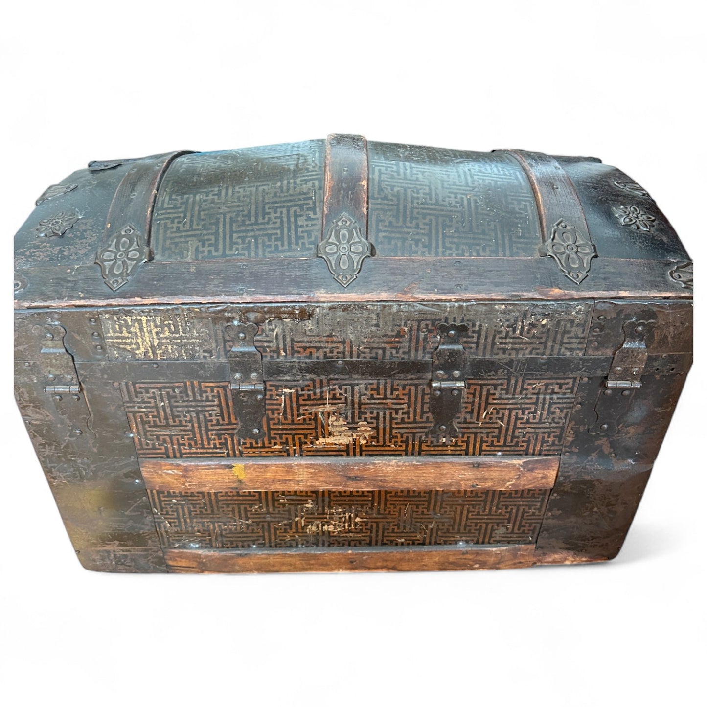 Antique Domed Steamer Trunk