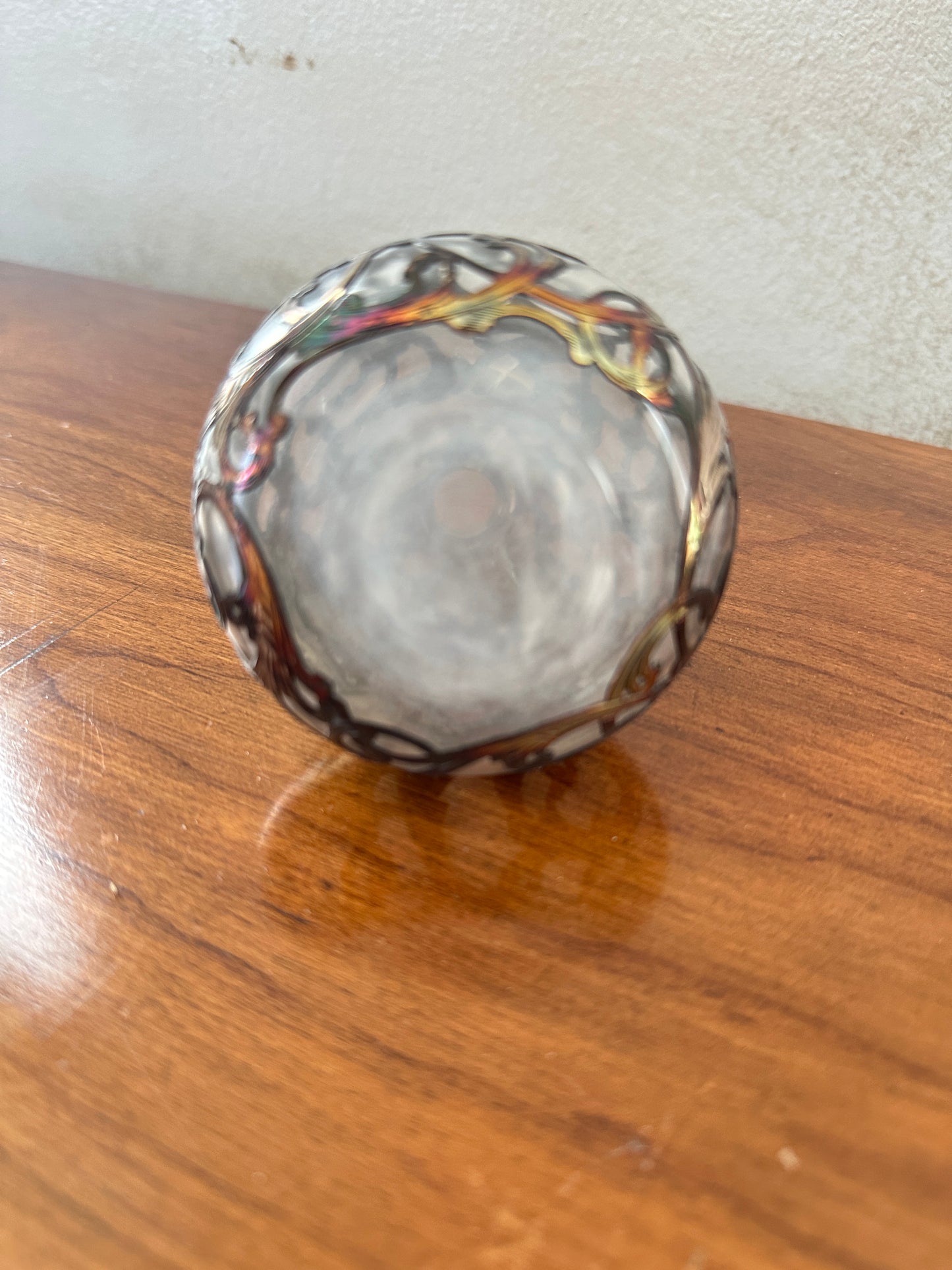 Antique Iridescent Glass Perfume Bottle