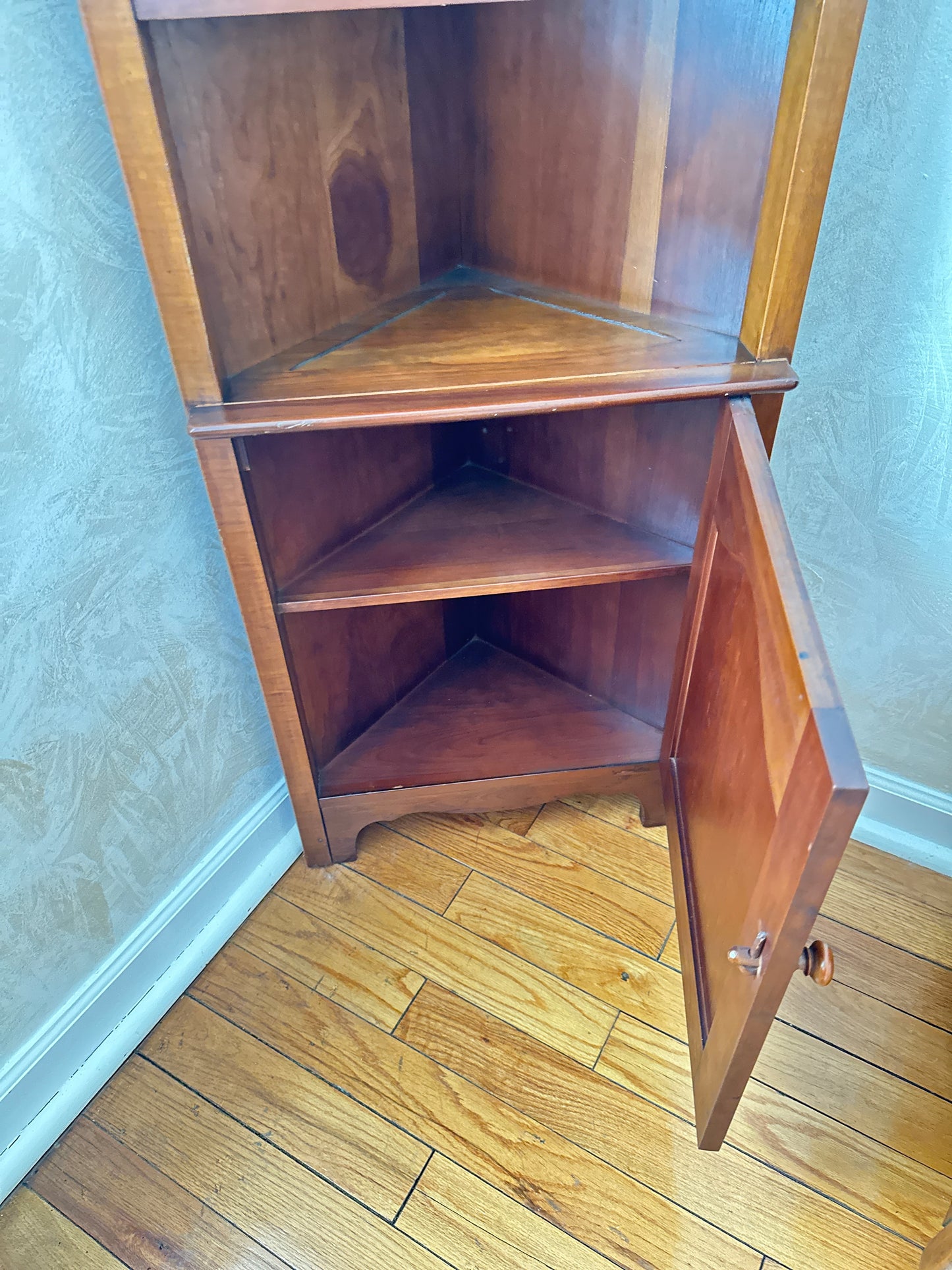 Solid Wood Stickley Corner Cabinet