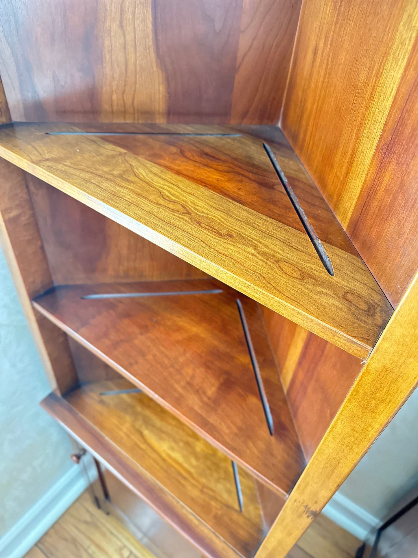 Solid Wood Stickley Corner Cabinet