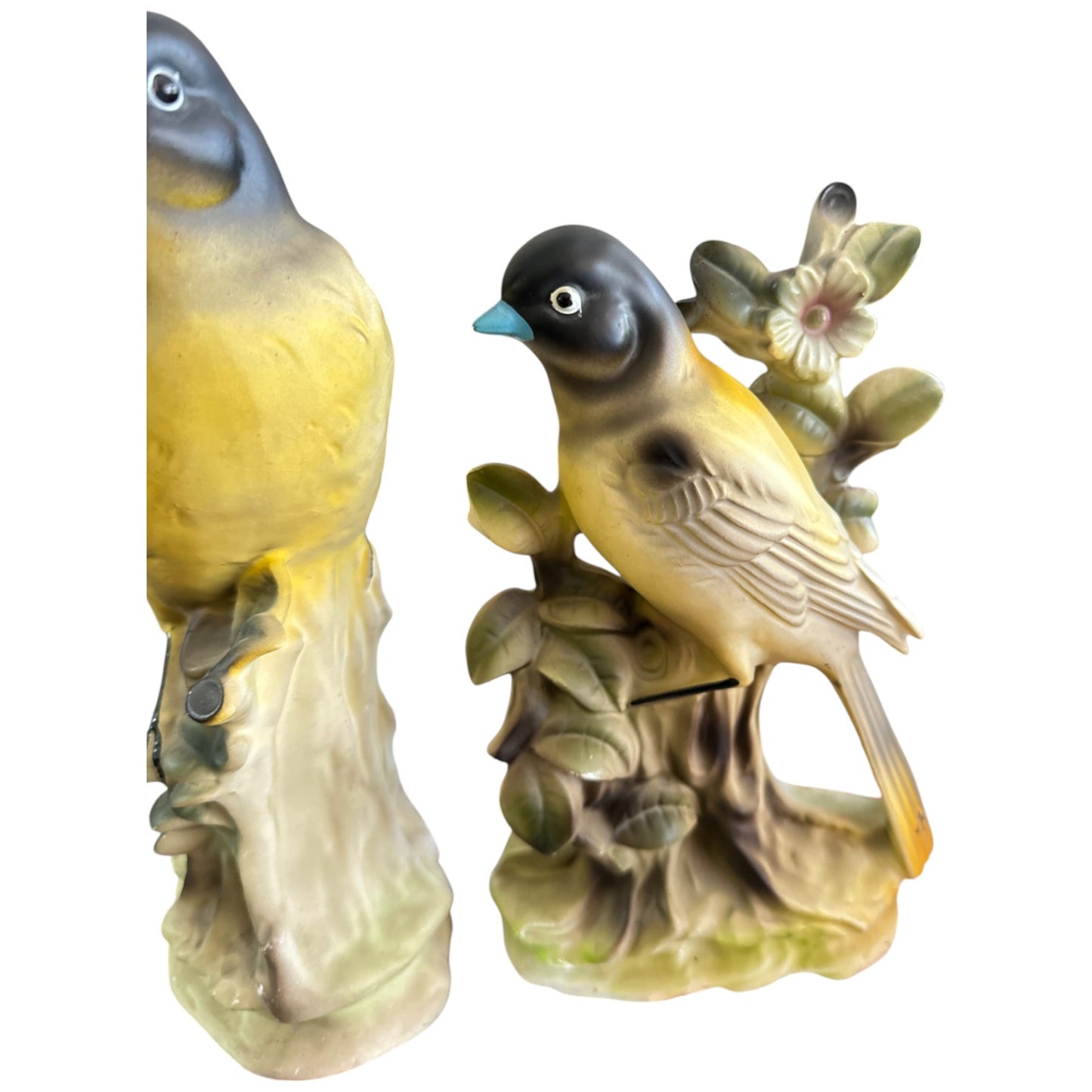 Vintage Japanese Ceramic Yellow Birds – Pair
