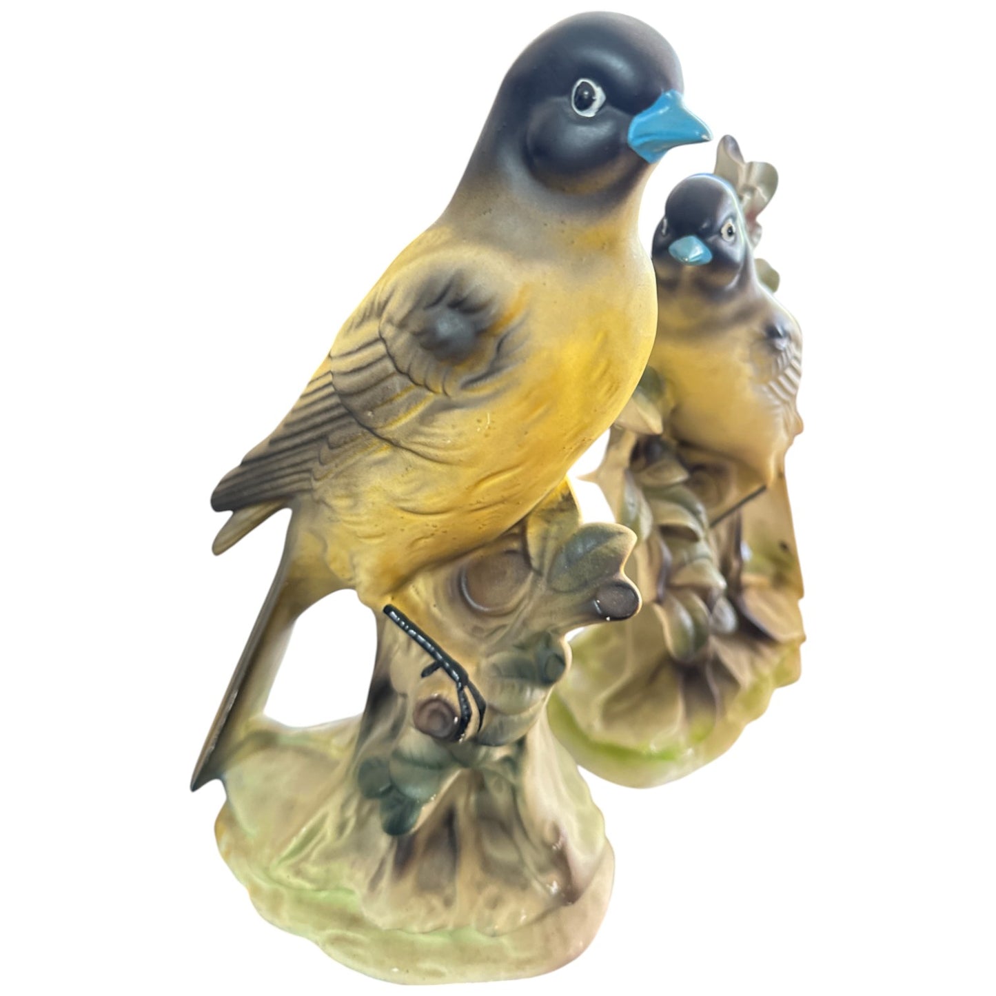 Vintage Japanese Ceramic Yellow Birds – Pair