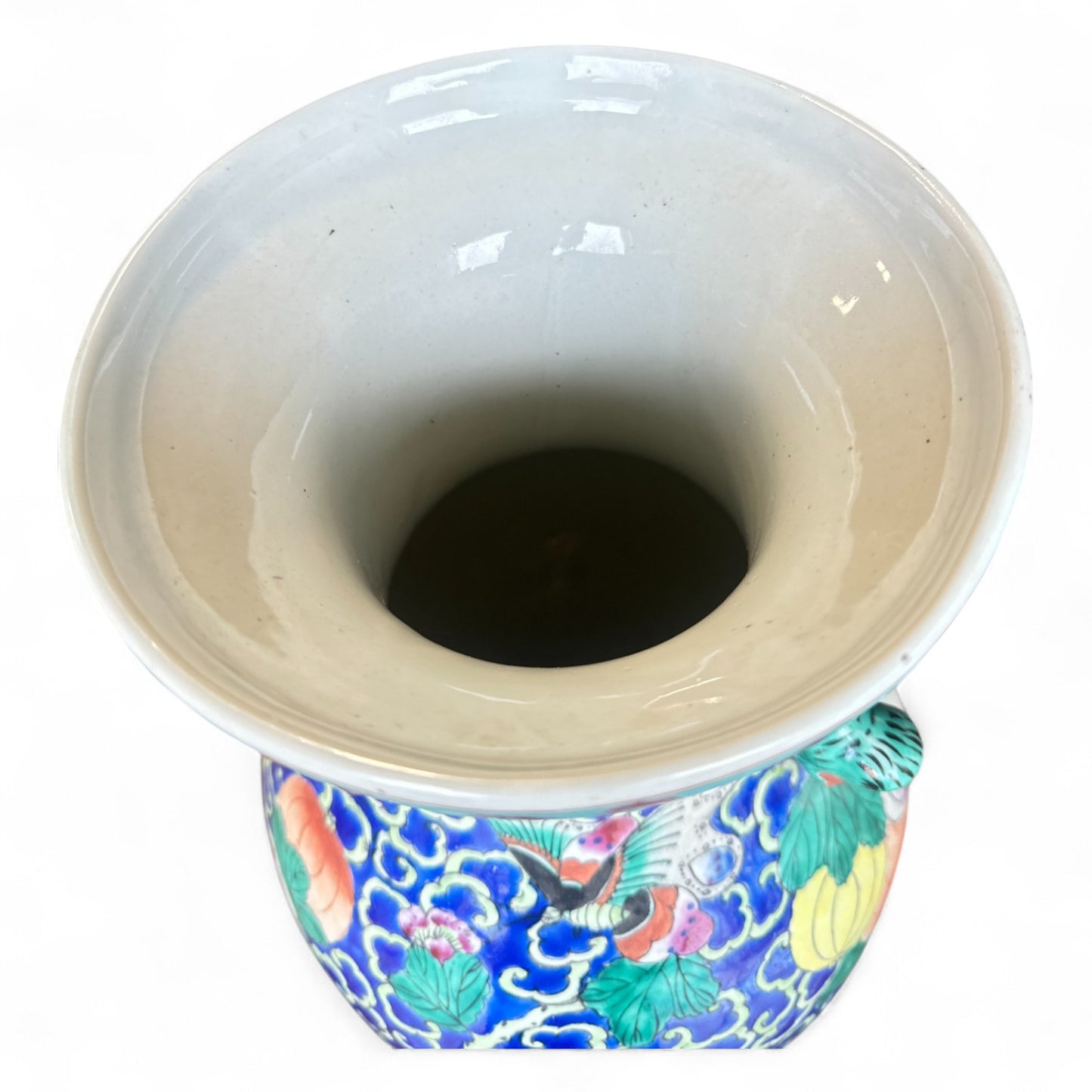 Chinese Porcelain Cobalt with Butterflies Vase