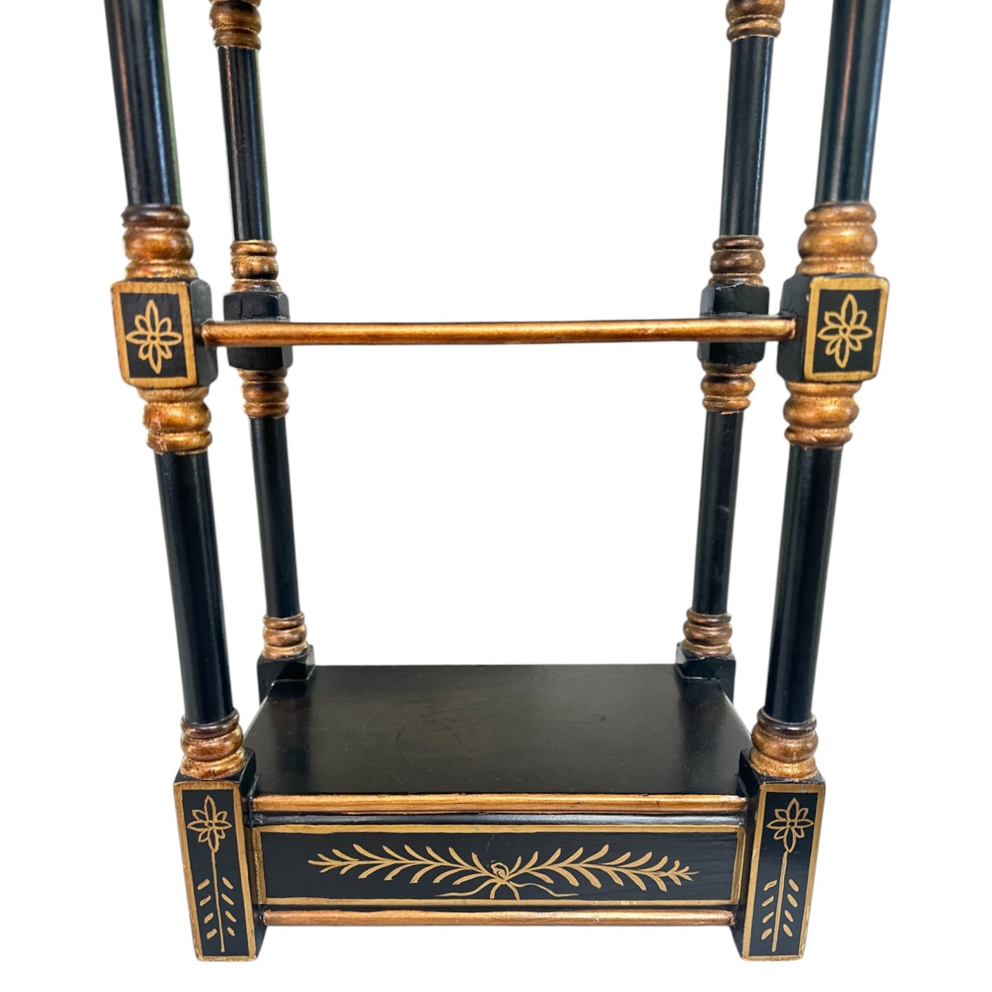 Vintage Pagoda Style Etagere Hanging Shelf