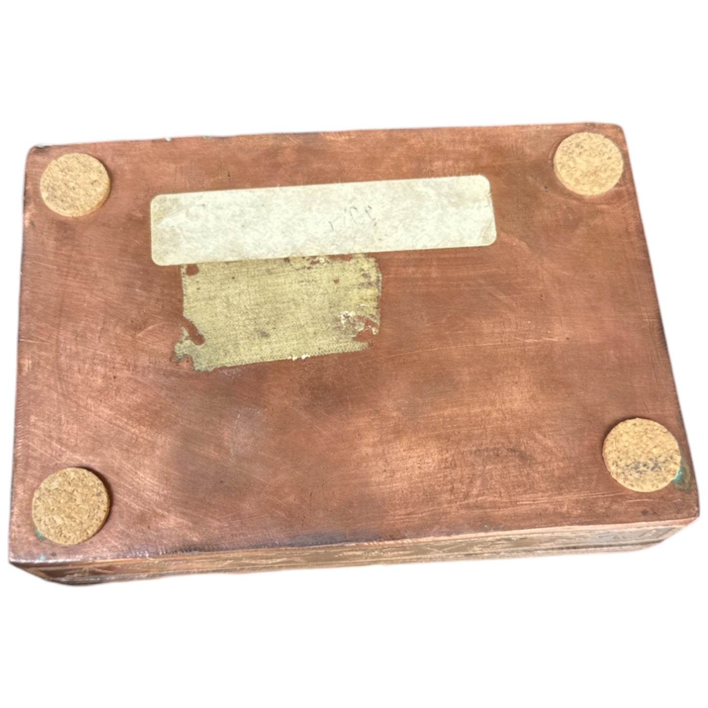 Egyptian Revival Copper Trinket Box