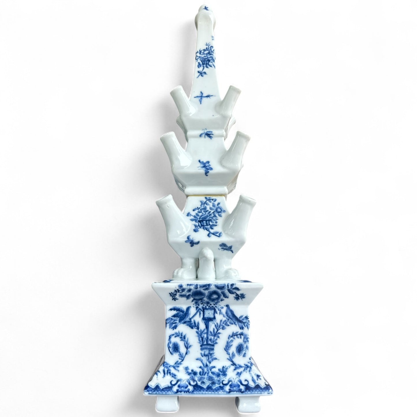 Delft Blue Tulipiere Flower Towers – Pair