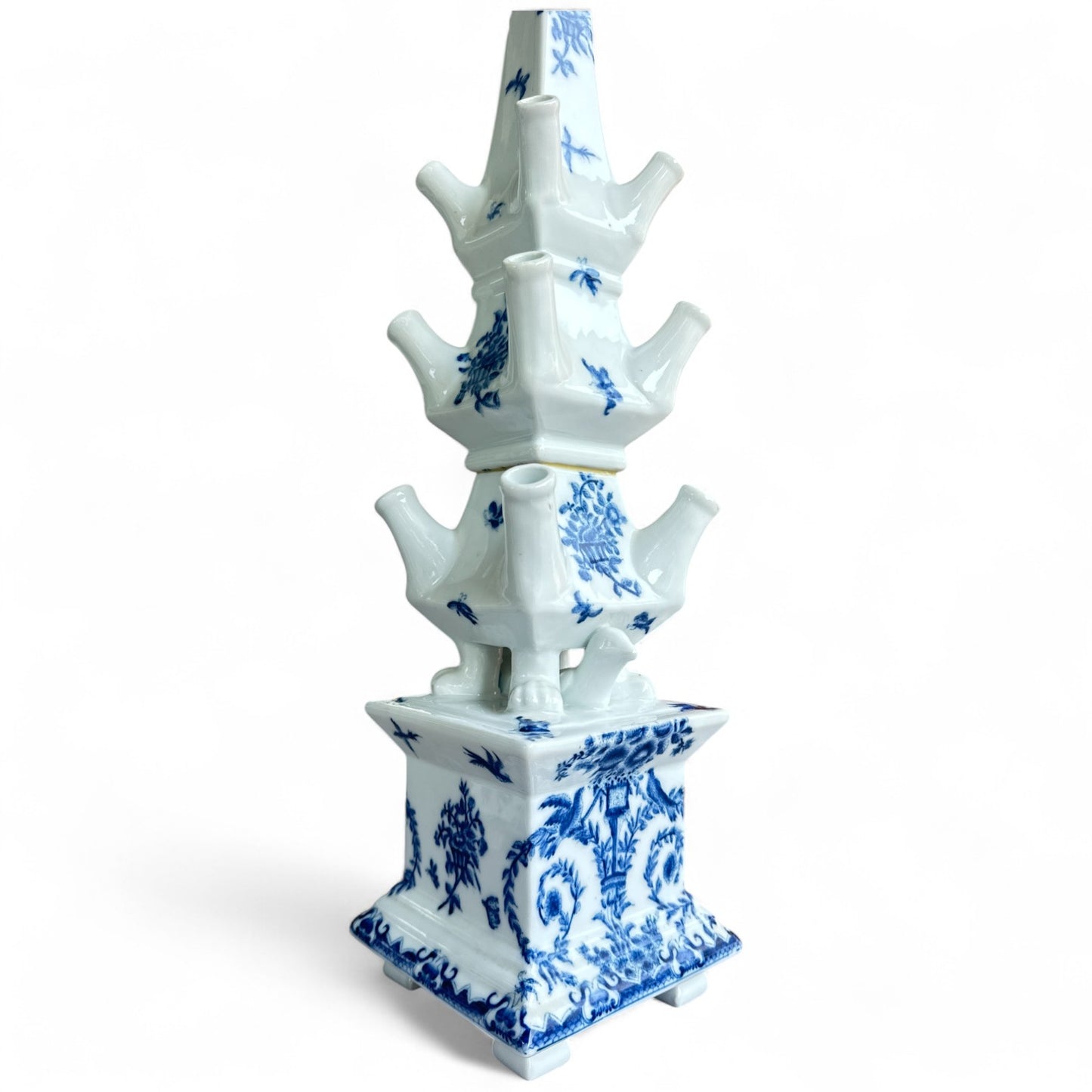 Delft Blue Tulipiere Flower Towers – Pair