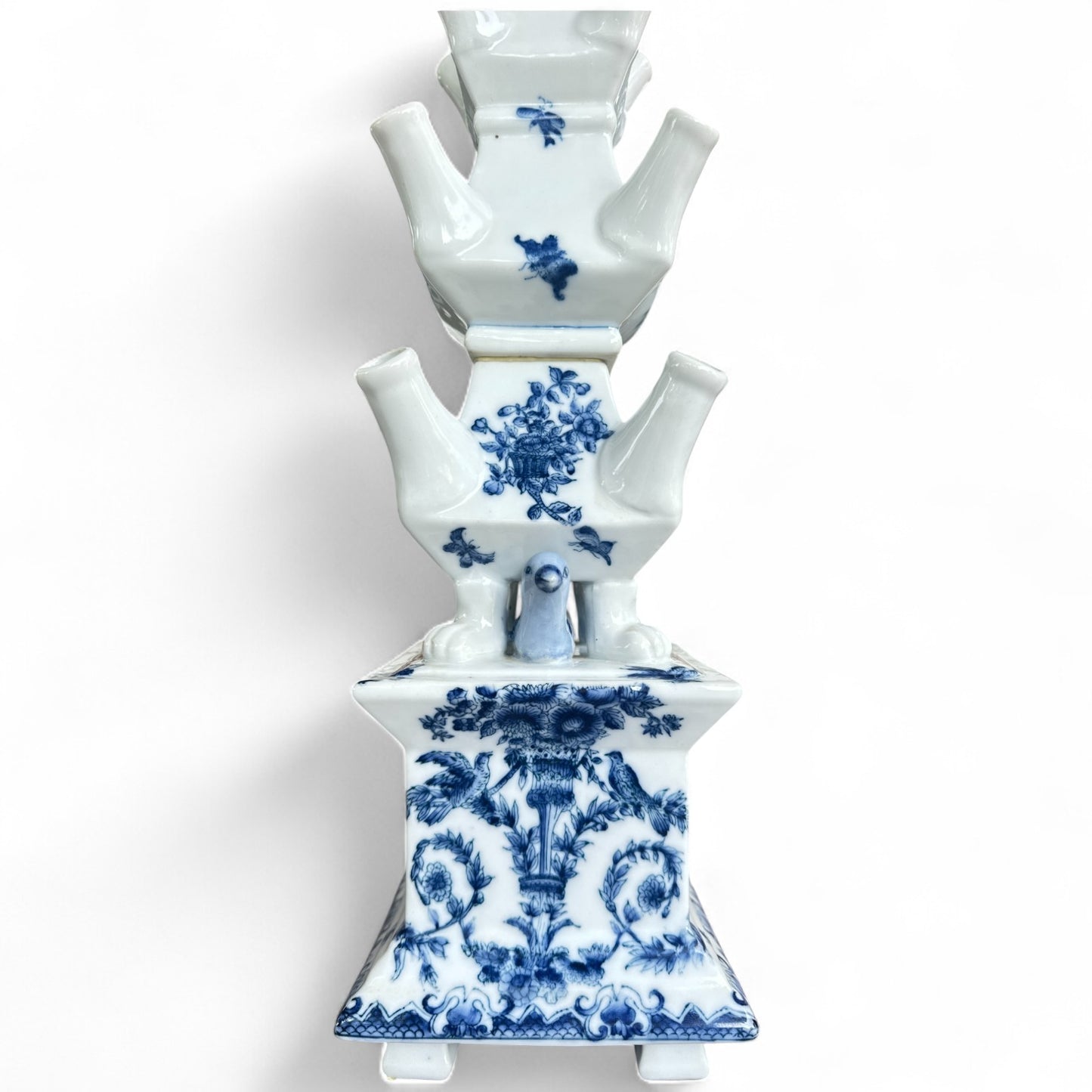 Delft Blue Tulipiere Flower Towers – Pair