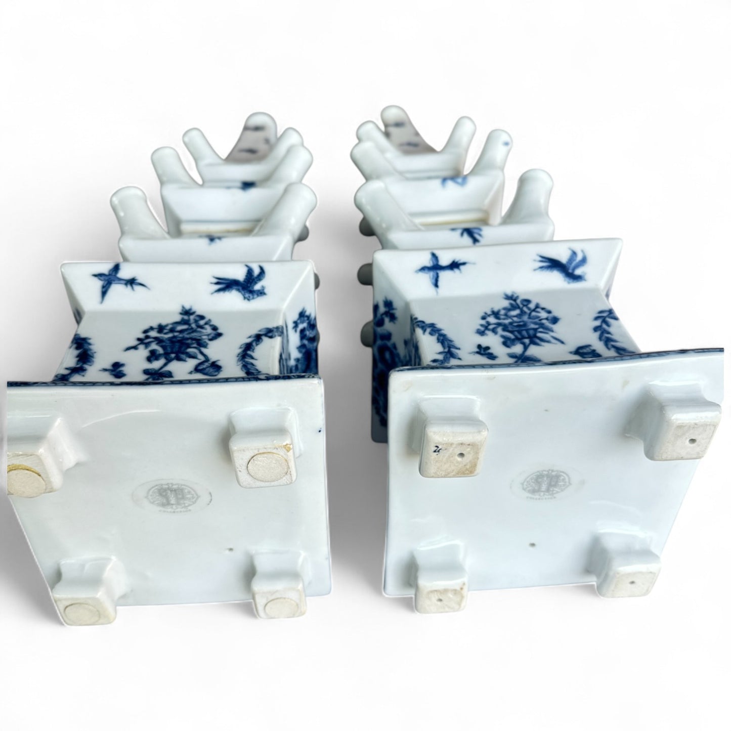 Delft Blue Tulipiere Flower Towers – Pair