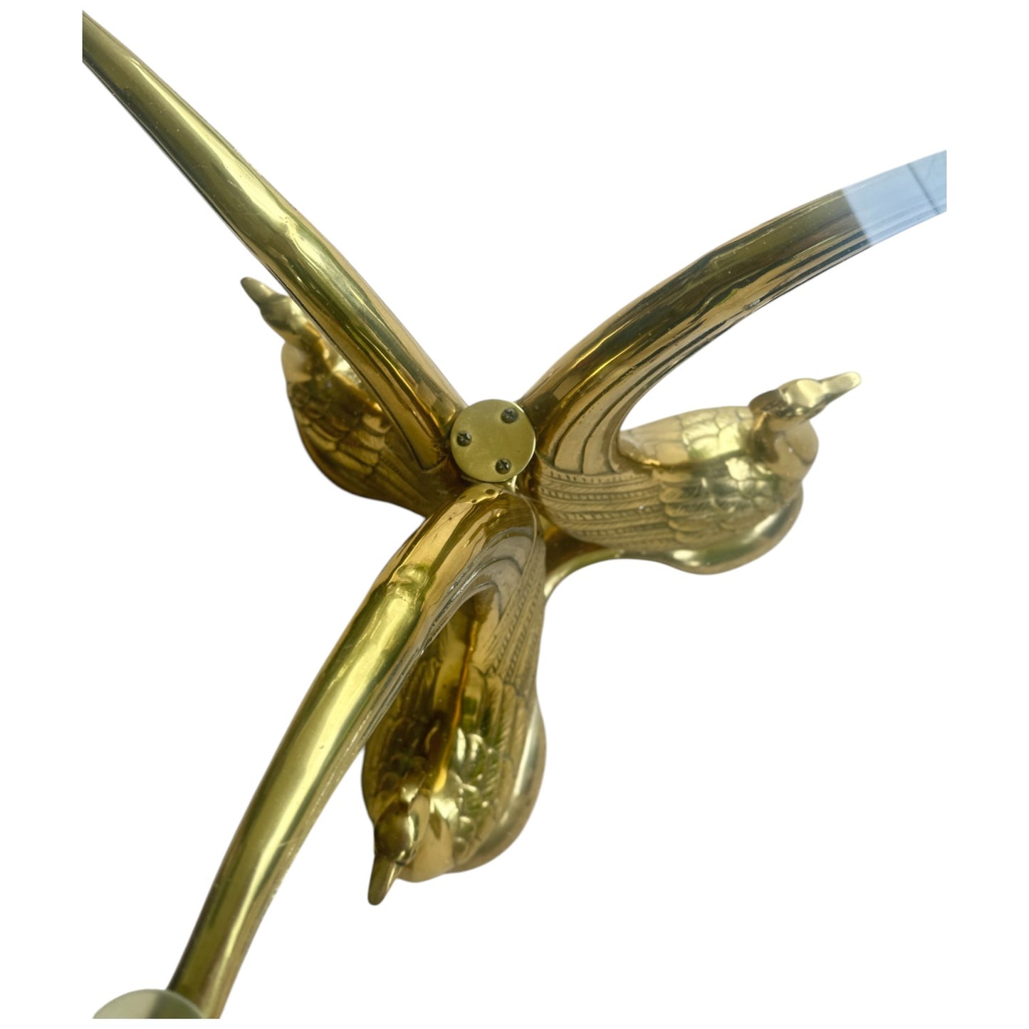 Brass Peacock Coffee/Side Table- Hollywood Regency Style
