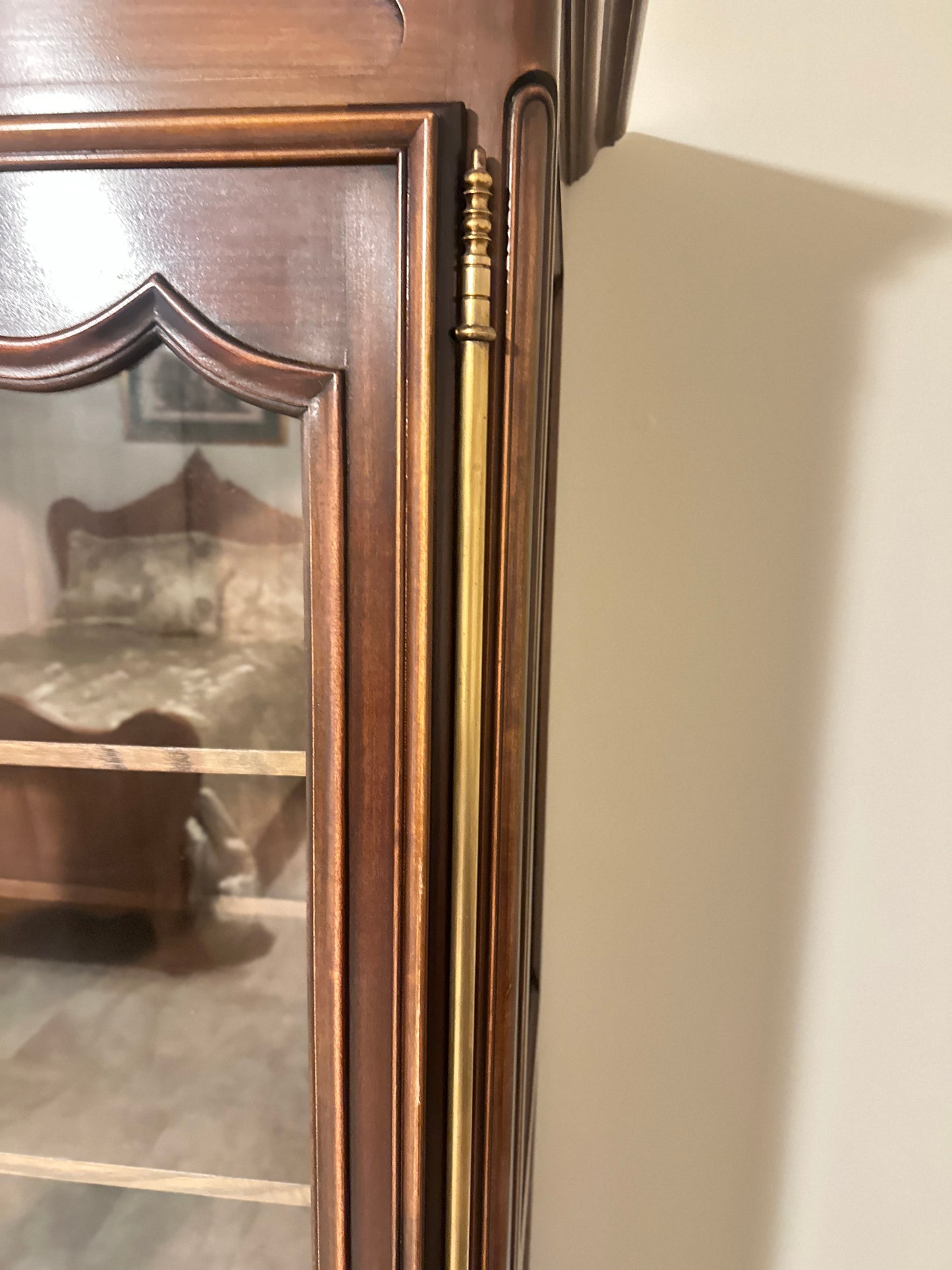 Antique French Louis XV Style Display Cabinet with Glass Doors