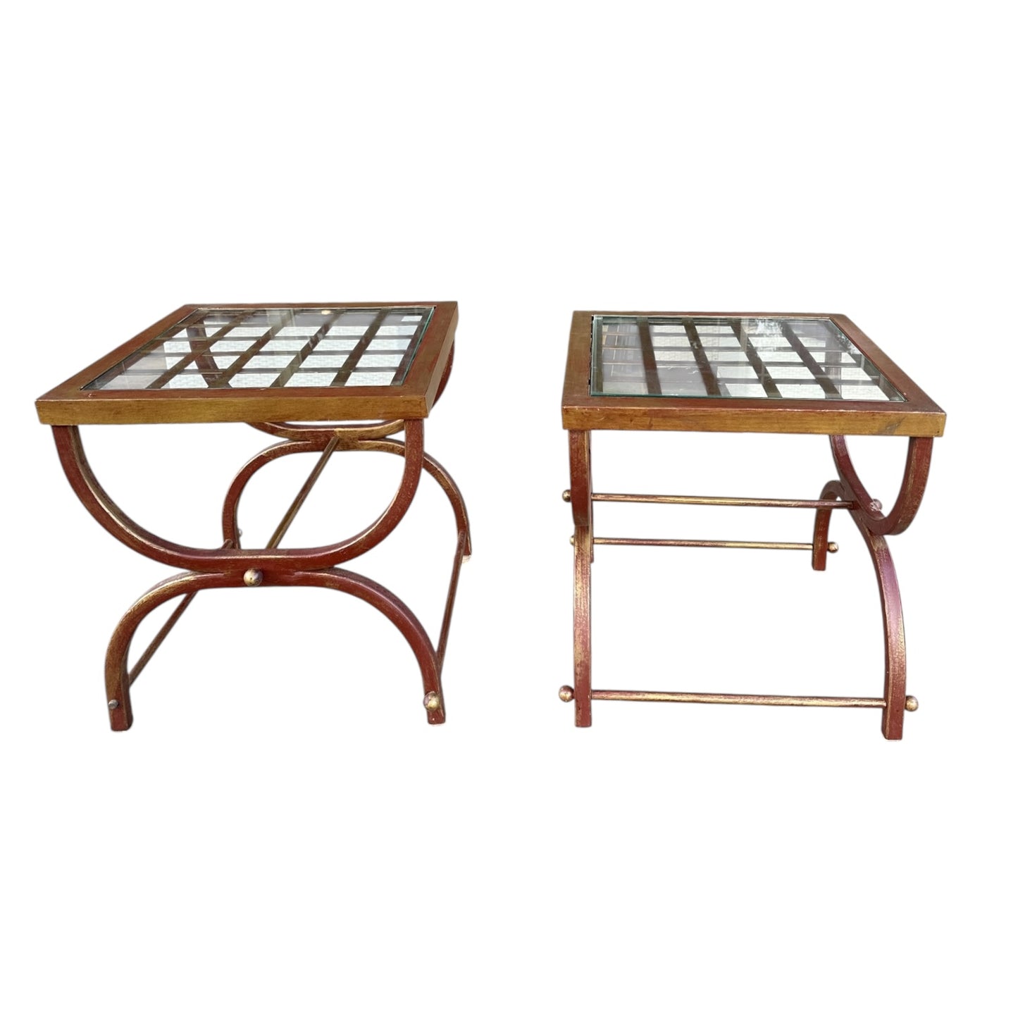 Pair of Vintage Metal End Tables