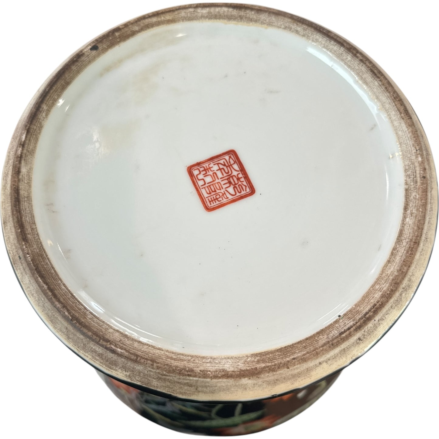 Pair of Famille Noire Chinese Temple Jars
