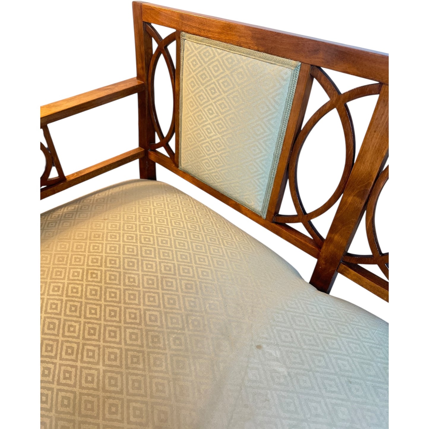 Beidermeier Settee Bench with Upholstered Seat