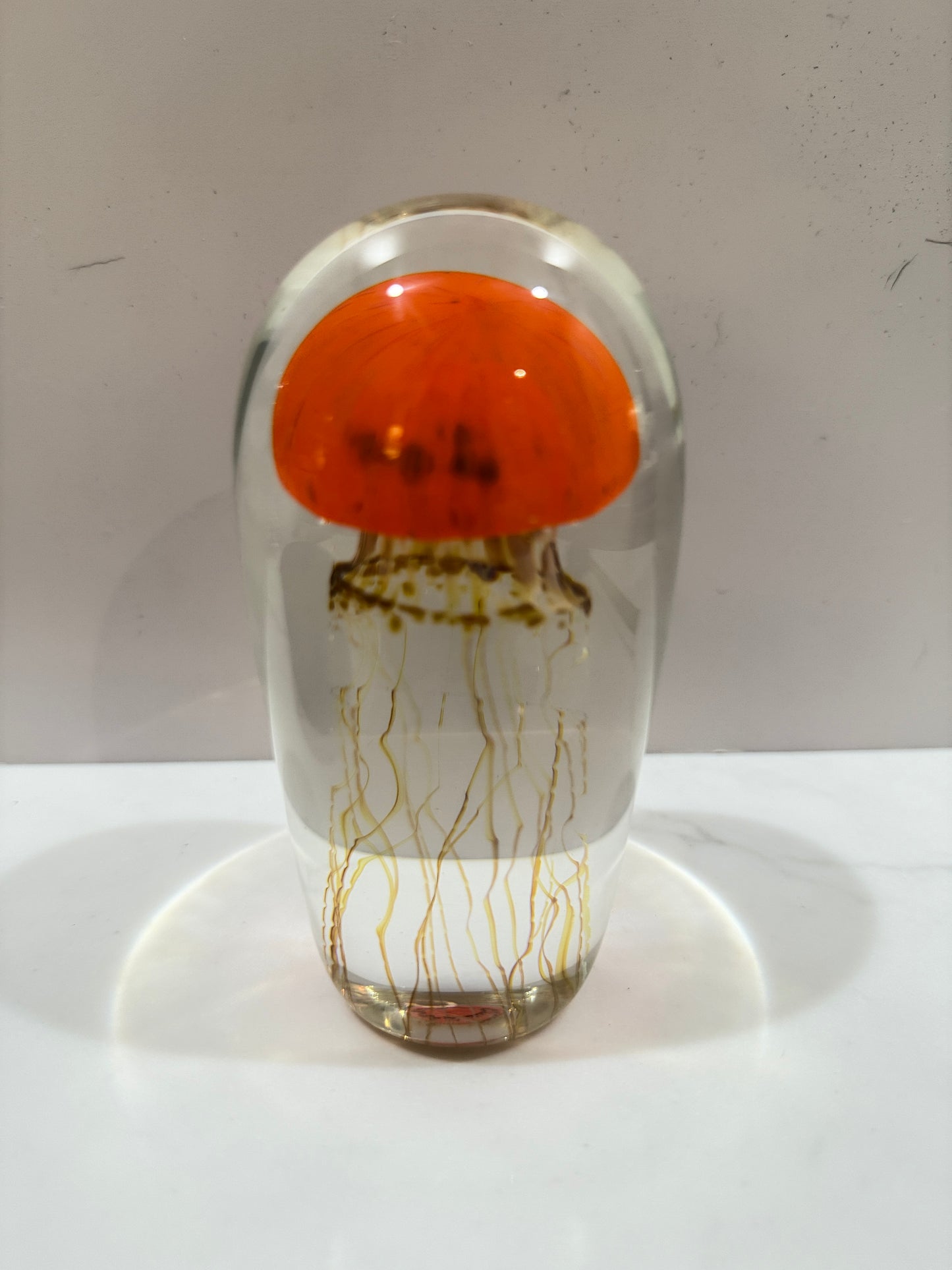 Satara Art Glass Jellyfish Sculpture