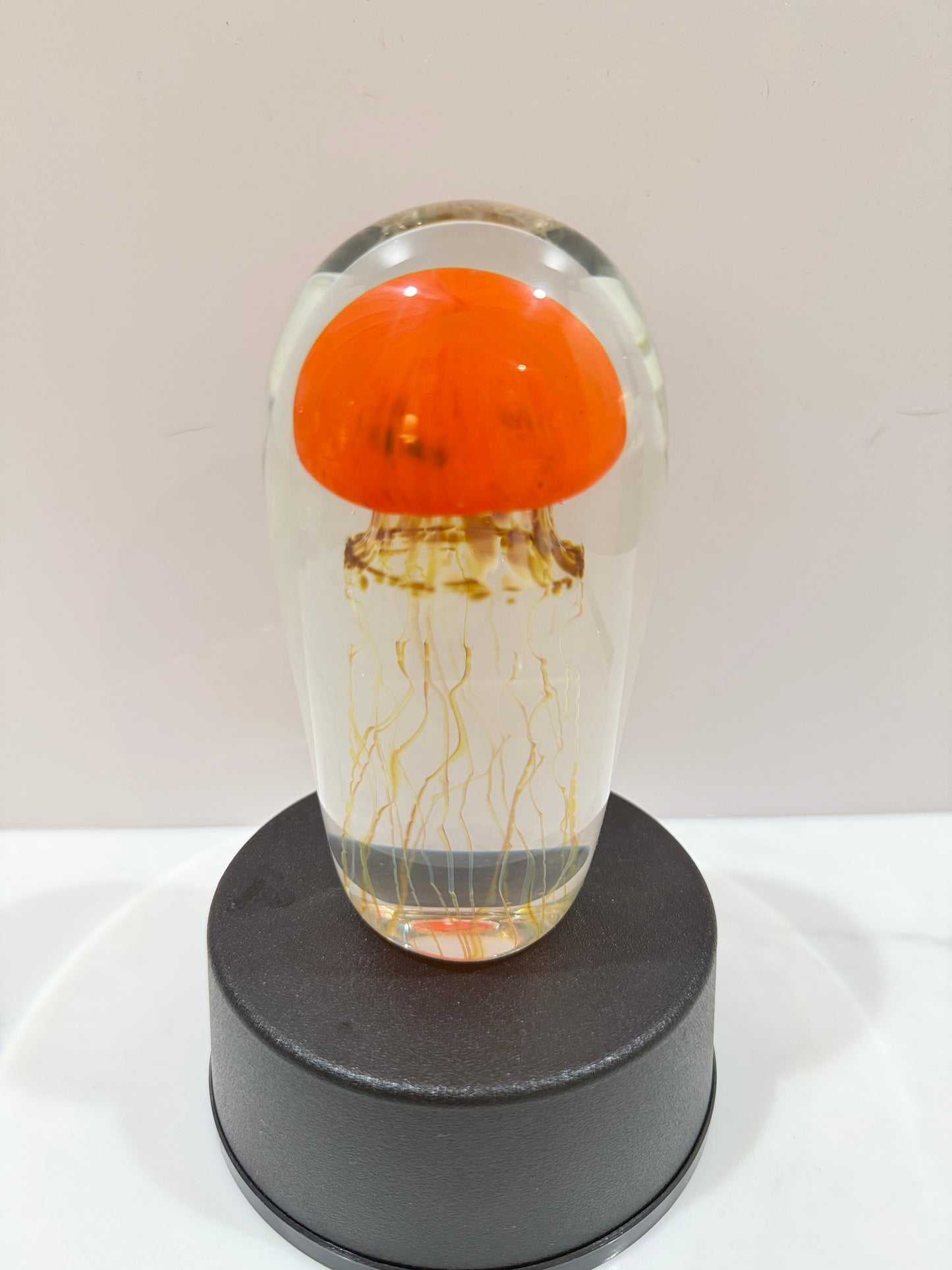 Satara Art Glass Jellyfish Sculpture