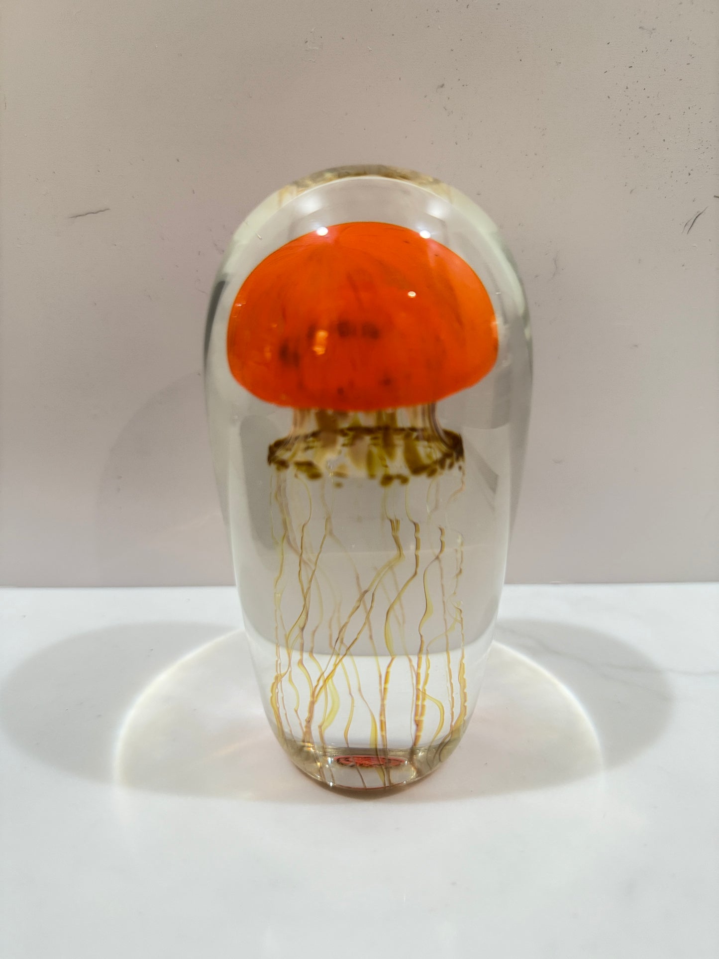 Satara Art Glass Jellyfish Sculpture