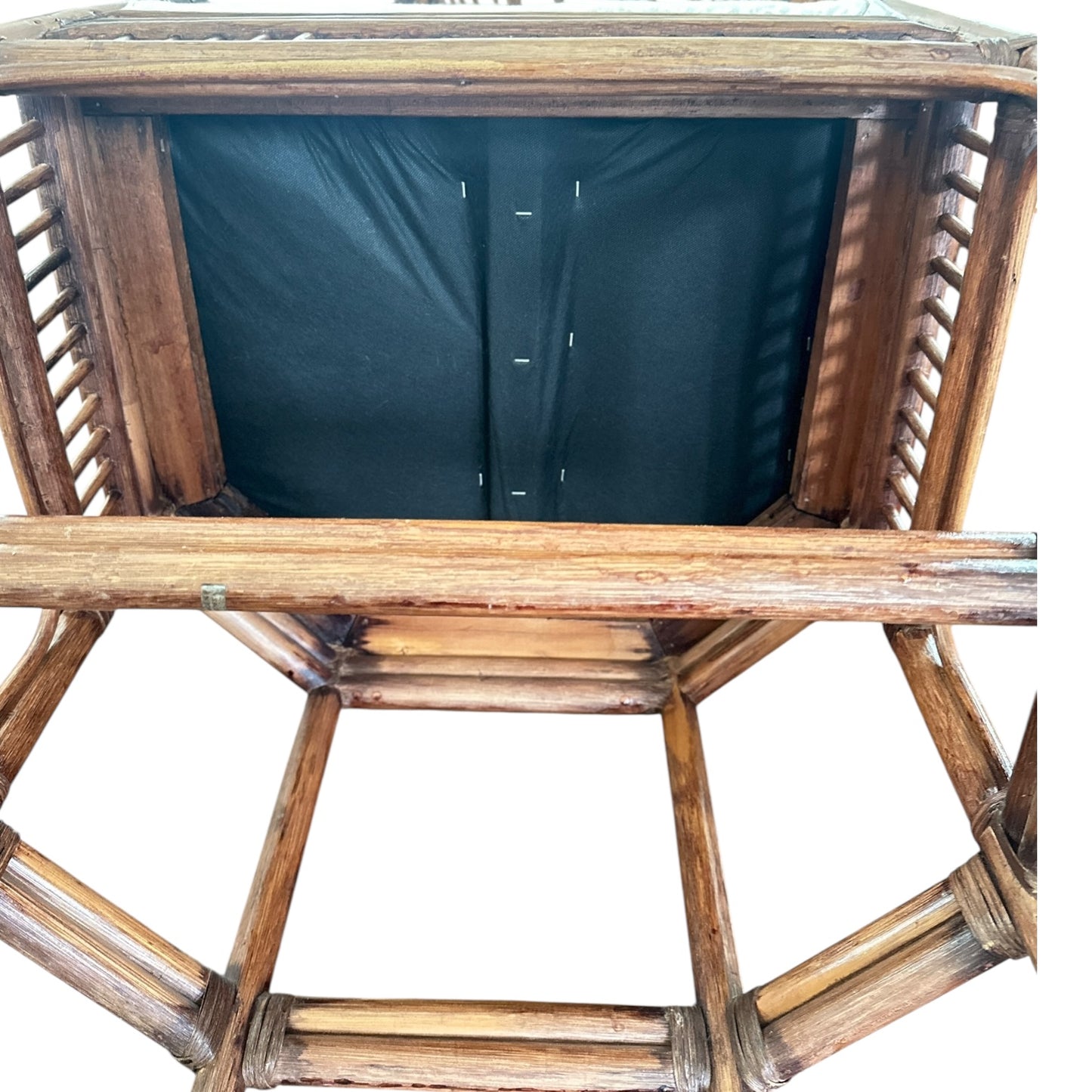 Set of 4 Brighton Pavilion Rattan Barrel Back Armchairs with New Upholstered Cushions