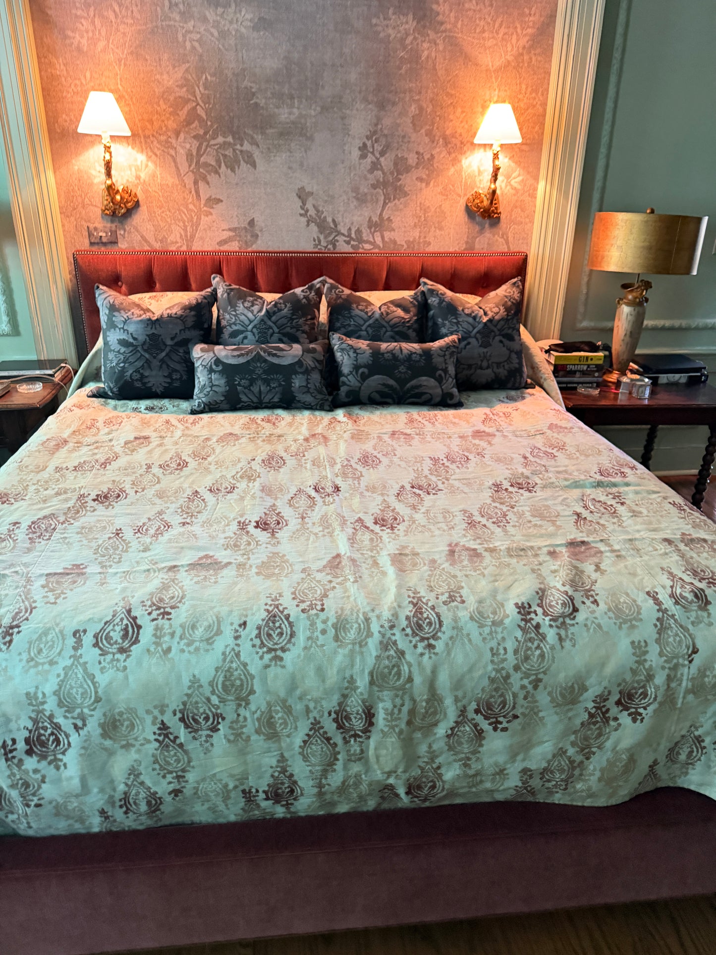 Luxury Velvet Upholstered California King Bedframe