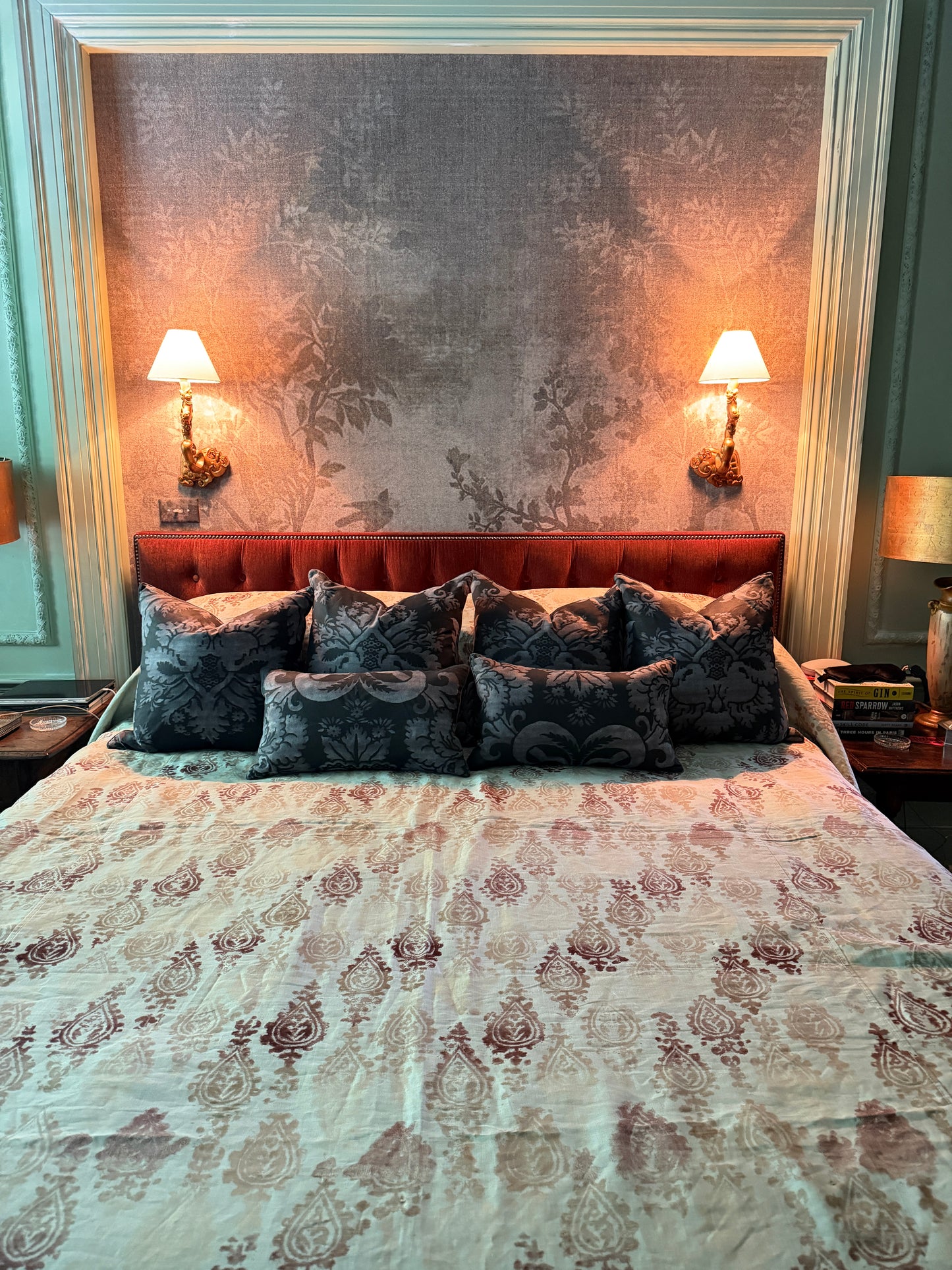 Luxury Velvet Upholstered California King Bedframe