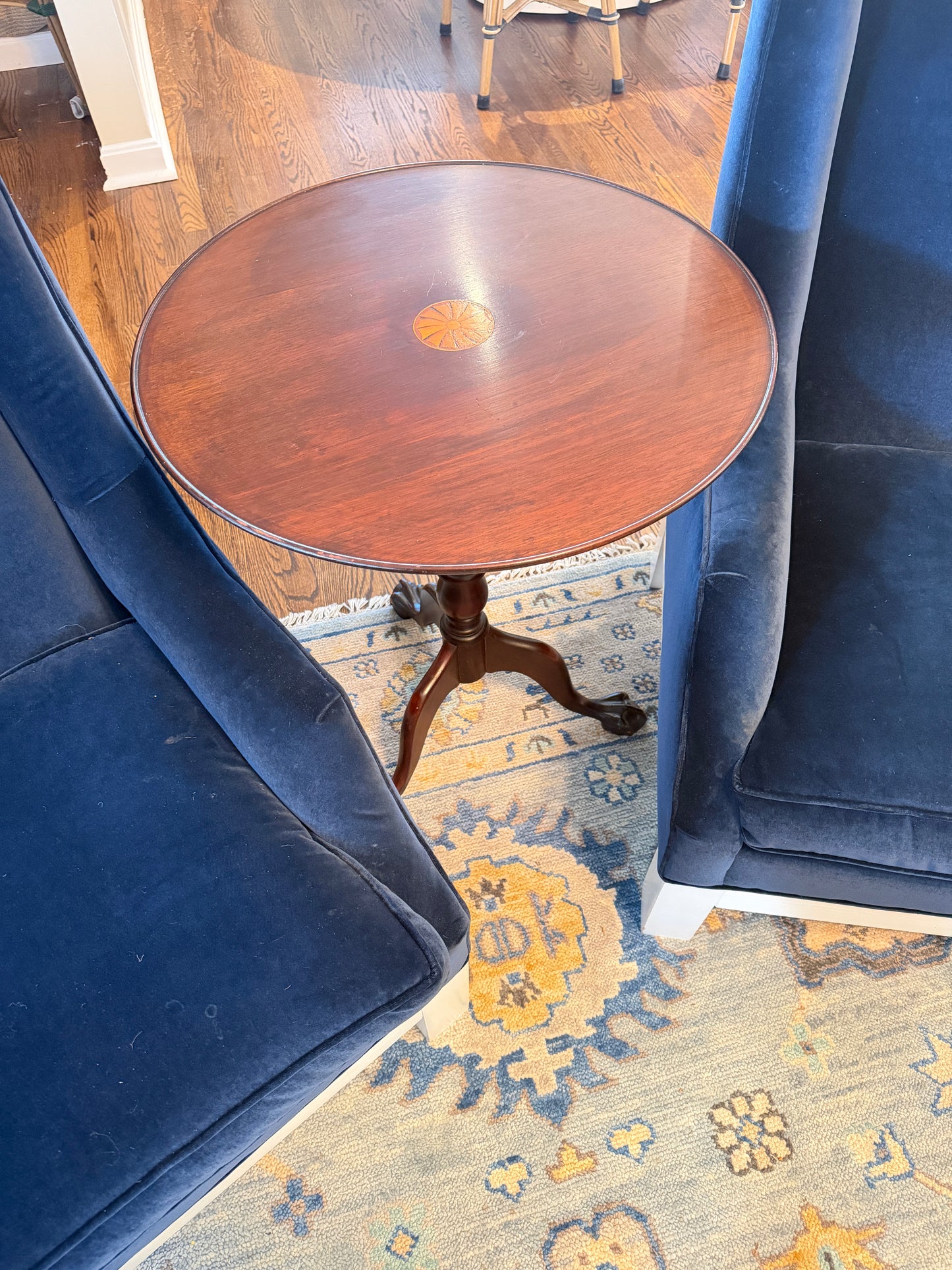 Antique Tilt Mahogany Table with inlay