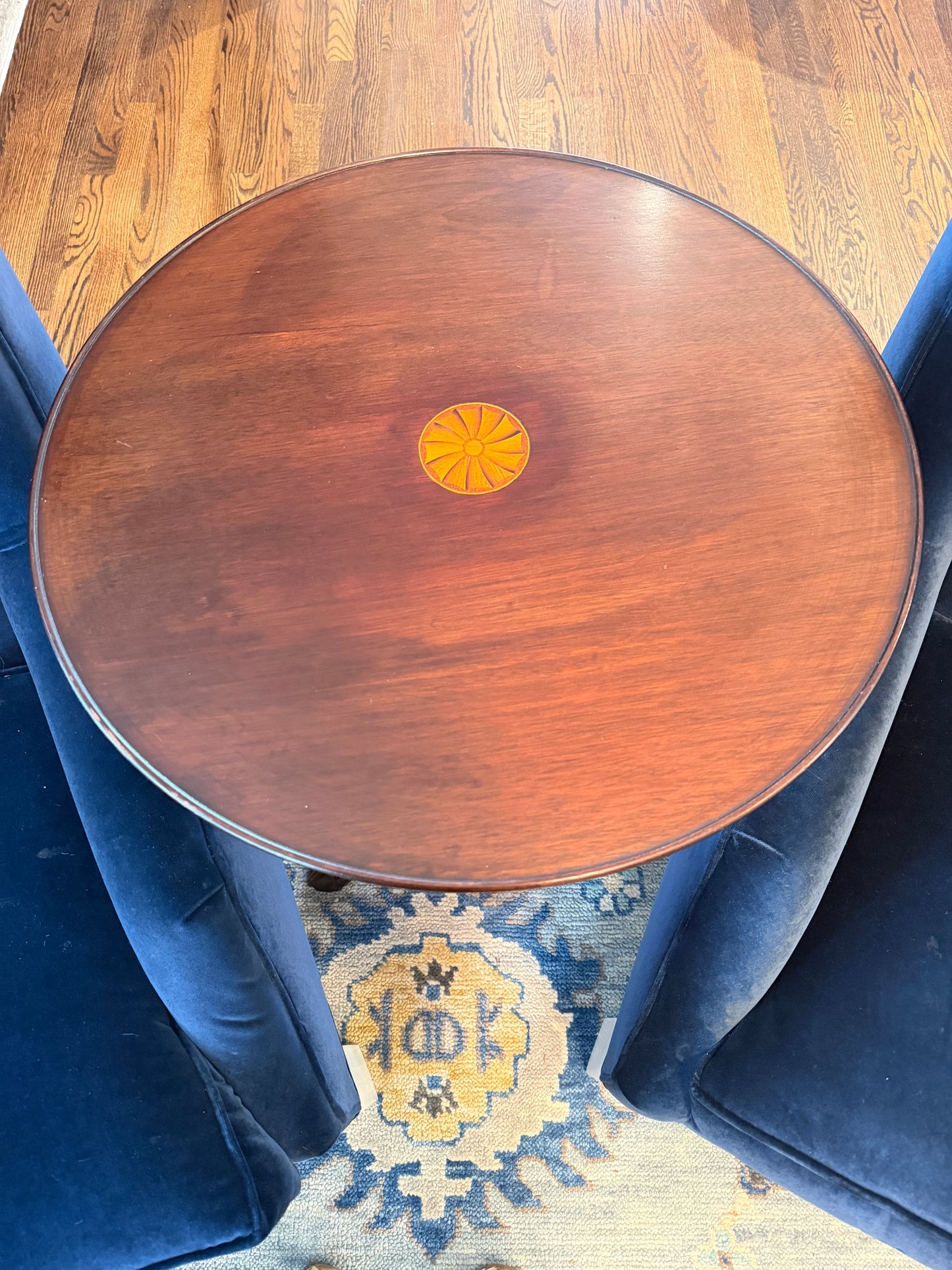 Antique Tilt Mahogany Table with inlay