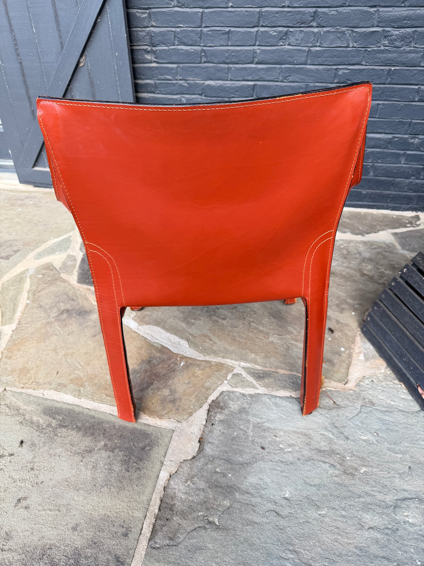 Cassina Italian Leather Armchair – Burnt Orange / Saddle Leather