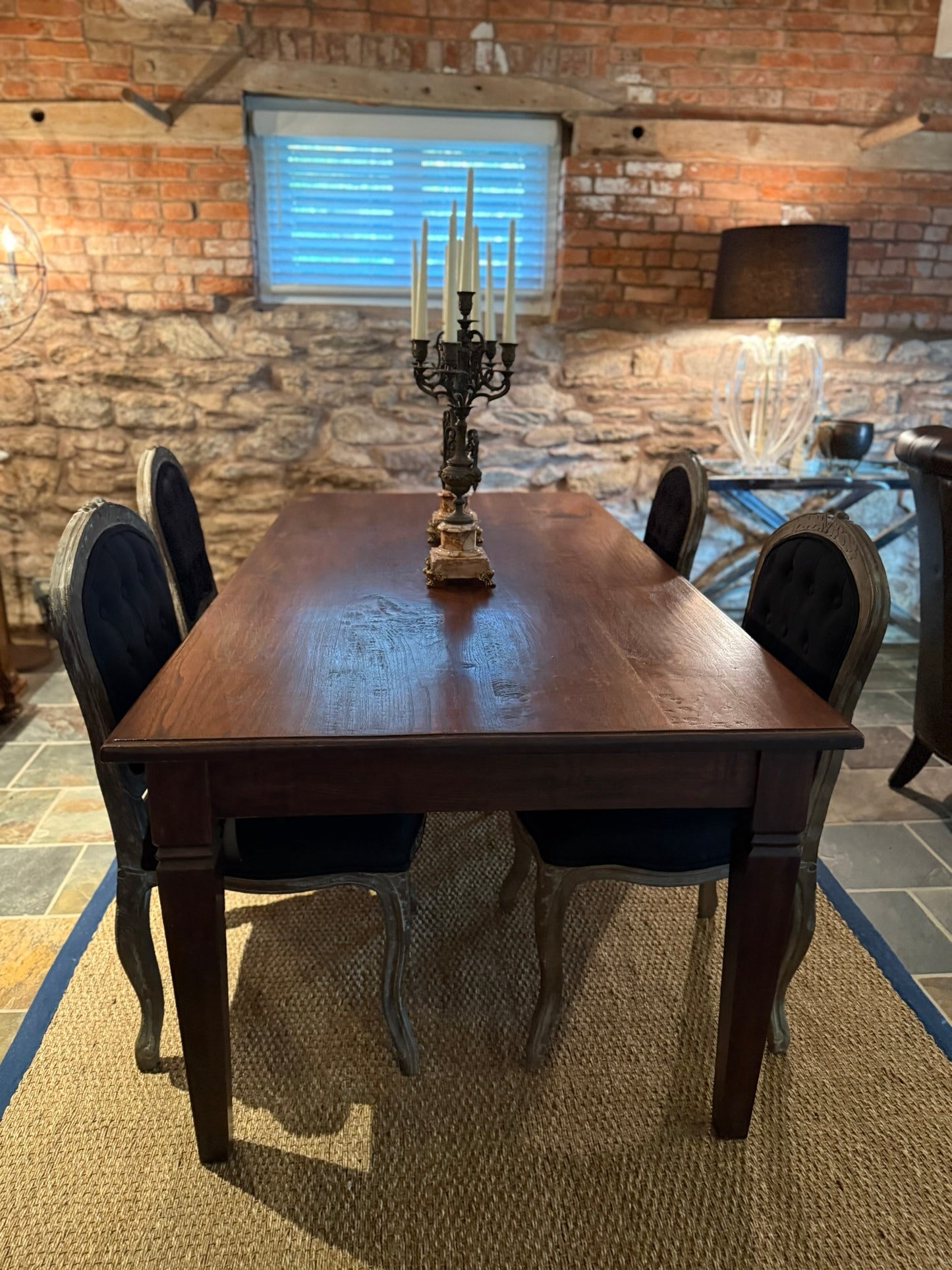 Restoration Hardware Set of 4 Dining Chairs- Black Upholstered