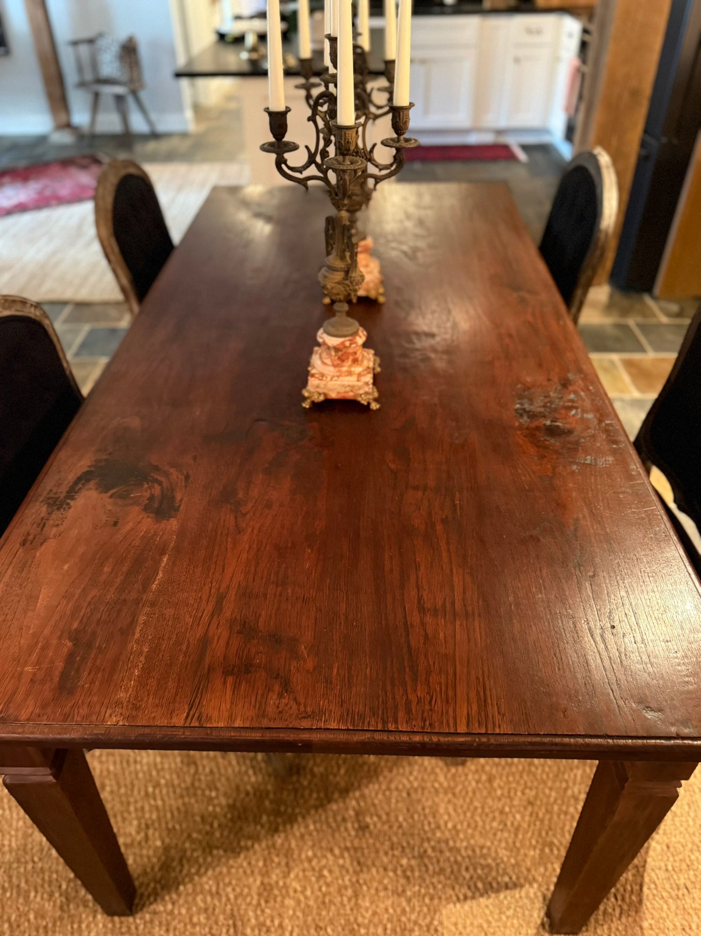 Restoration Hardware Set of 4 Dining Chairs- Black Upholstered