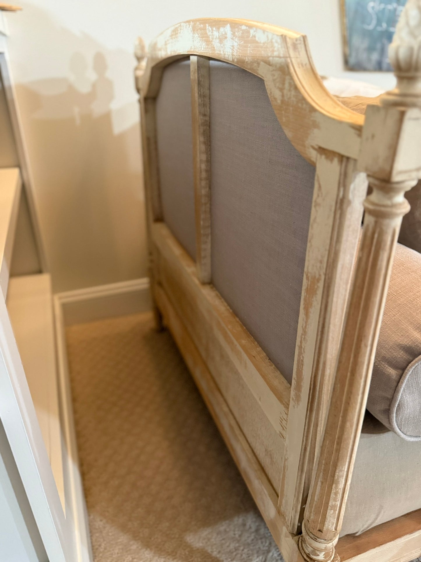 French Upholstered Daybed with Mattress – European Twin Size