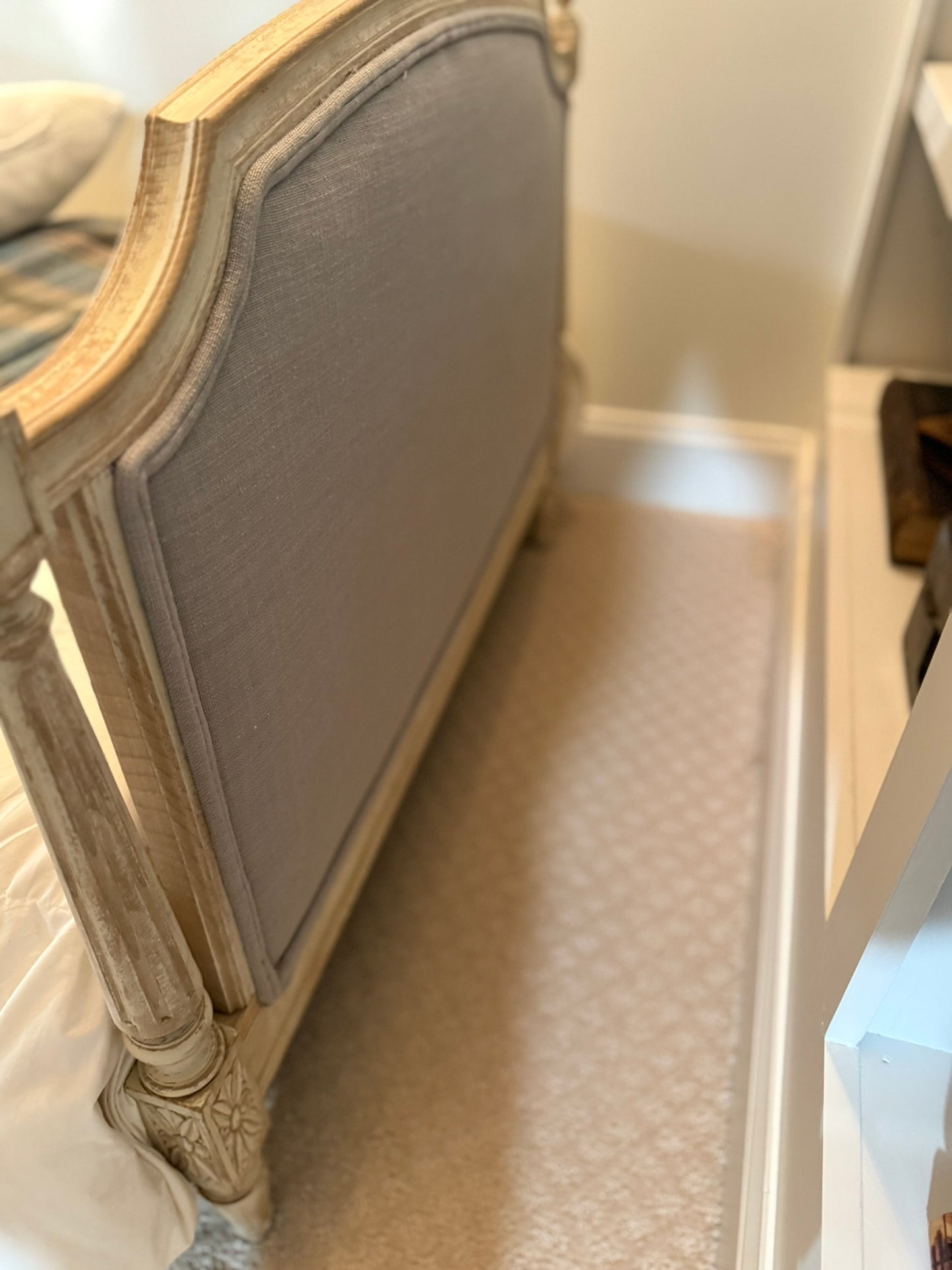 French Upholstered Daybed with Mattress – European Twin Size