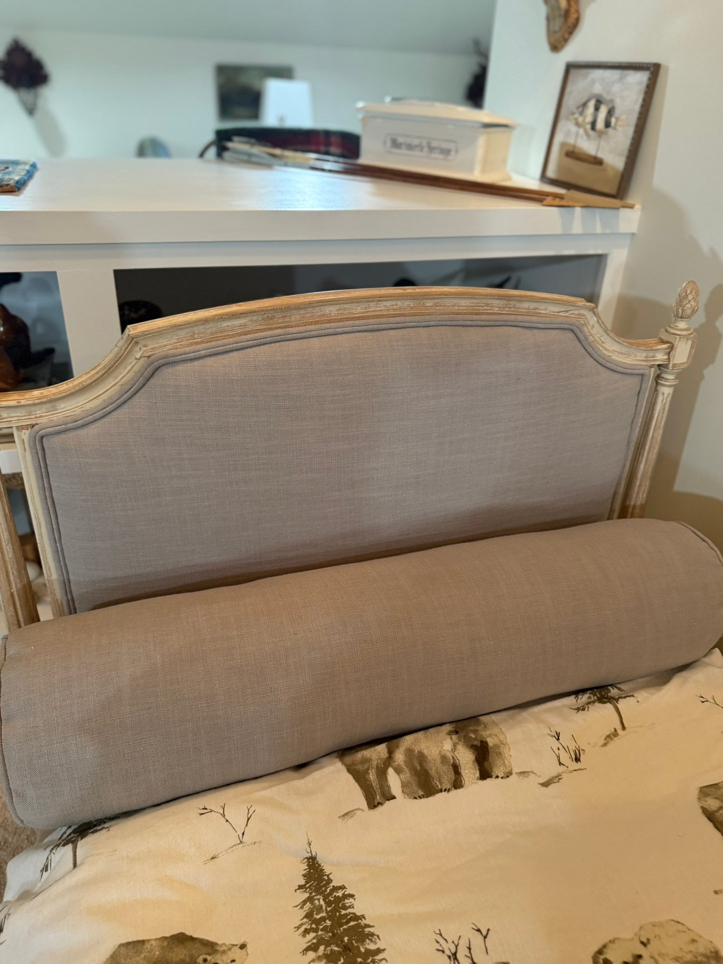 French Upholstered Daybed with Mattress – European Twin Size