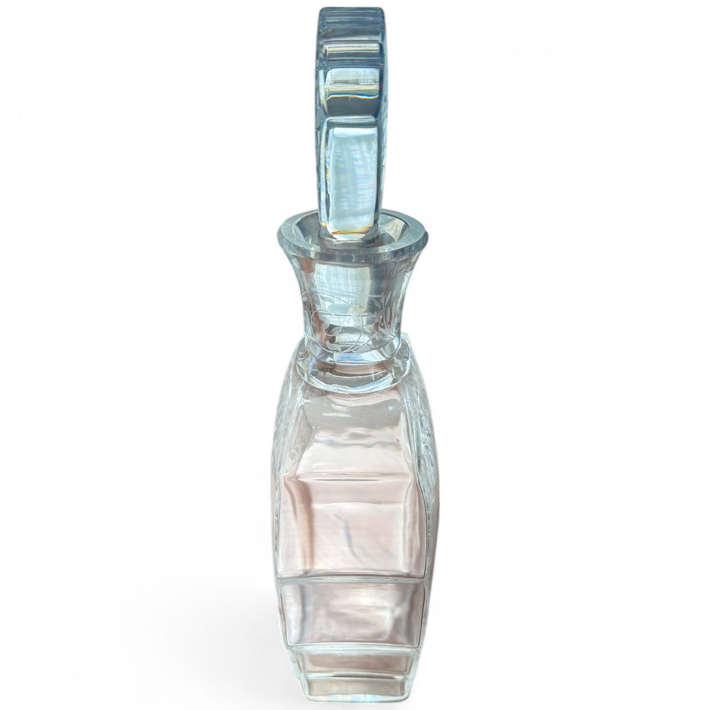 Antique Baccarat Etched Crystal Decanter, c. 1940s