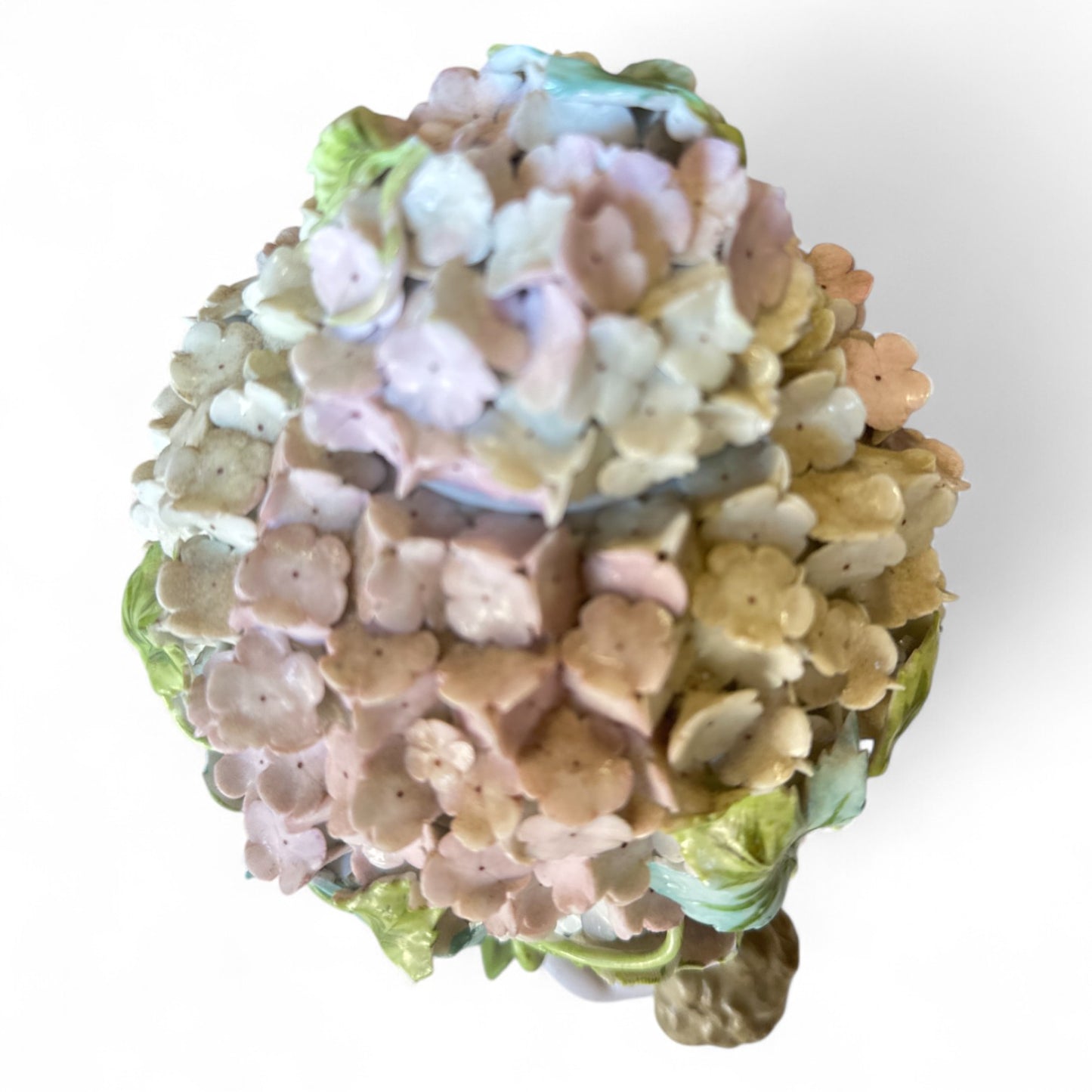 Hydrangea and Cherub Centerpiece Vase