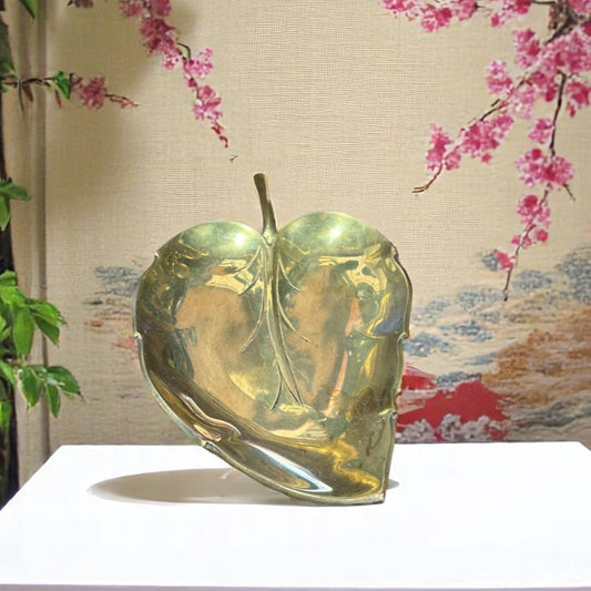 Vintage Brass Leaf Dish