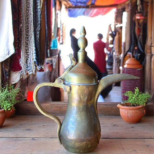 Antique Brass Dallah Coffee Pot