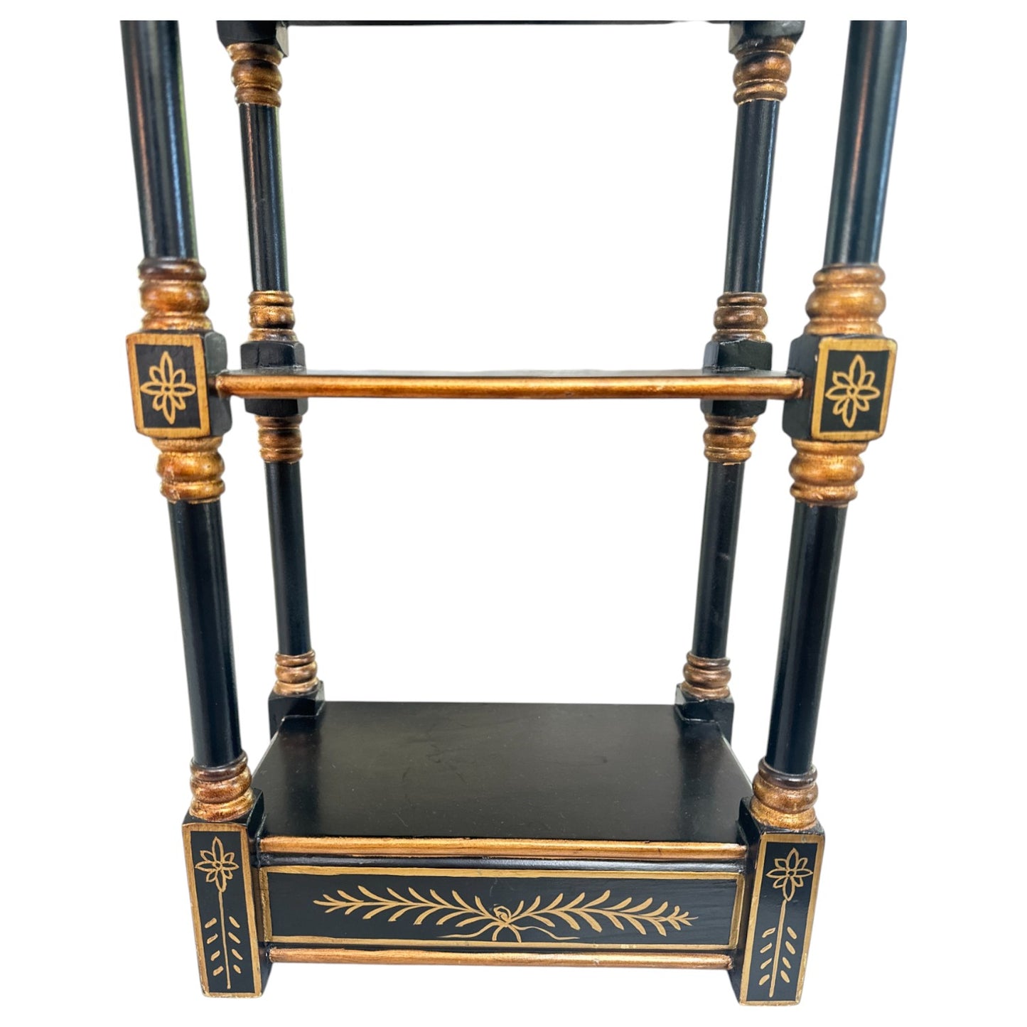 Vintage Pagoda Style Etagere Hanging Shelf