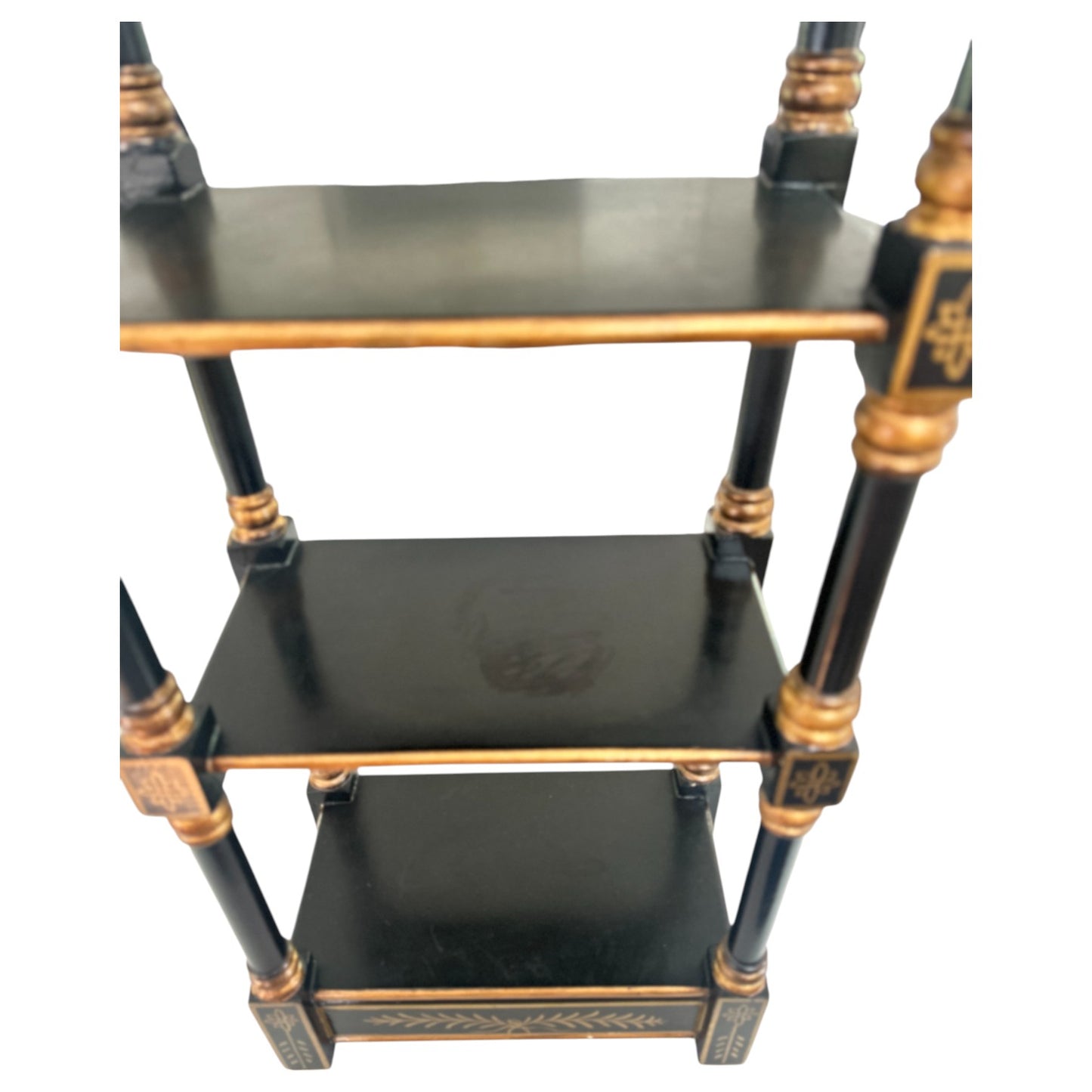 Vintage Pagoda Style Etagere Hanging Shelf